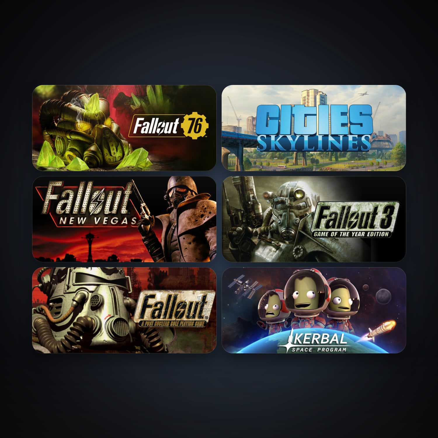 Fallout 3: Game of the Year Edition + Fallout: New Vegas, 18 games, clean — HabibiAccounts