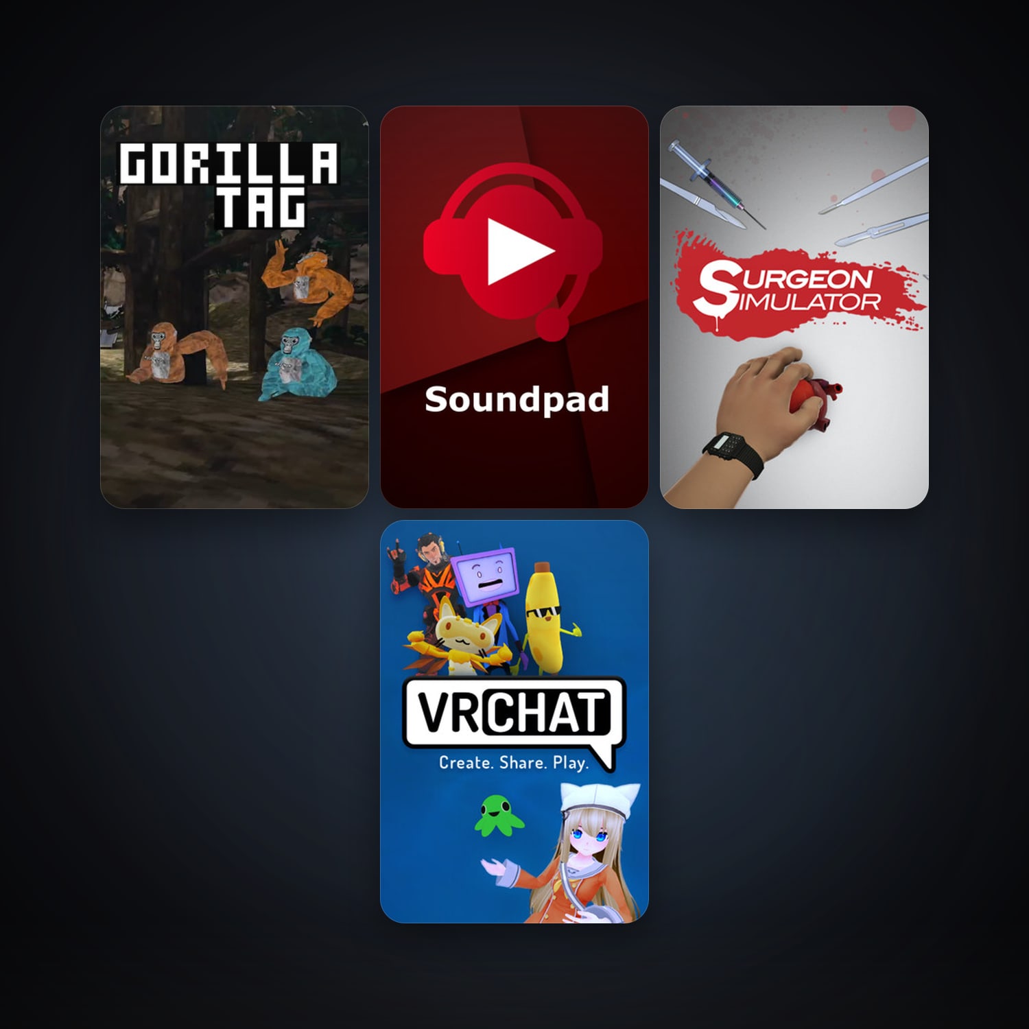 Surgeon Simulator + VRChat, 15 games, clean — HabibiAccounts