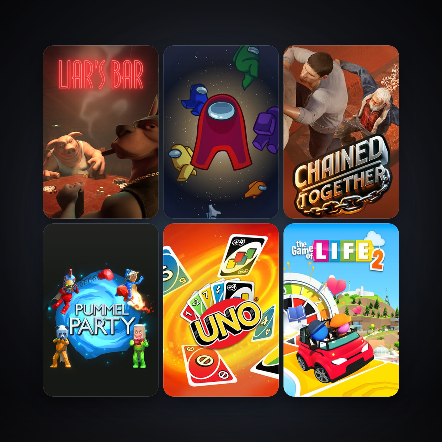 UNO + Pummel Party, 7 games, clean — HabibiAccounts