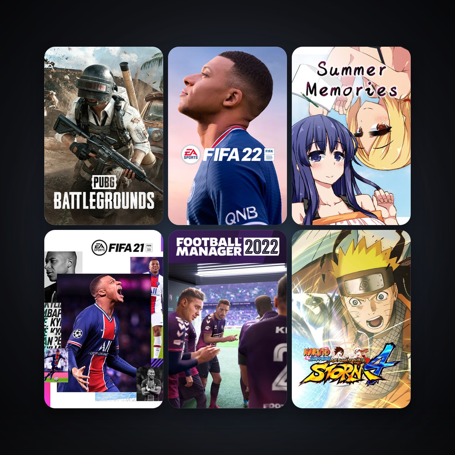 NARUTO SHIPPUDEN: Ultimate Ninja STORM 4 + PUBG: BATTLEGROUNDS, 7 games, clean — HabibiAccounts