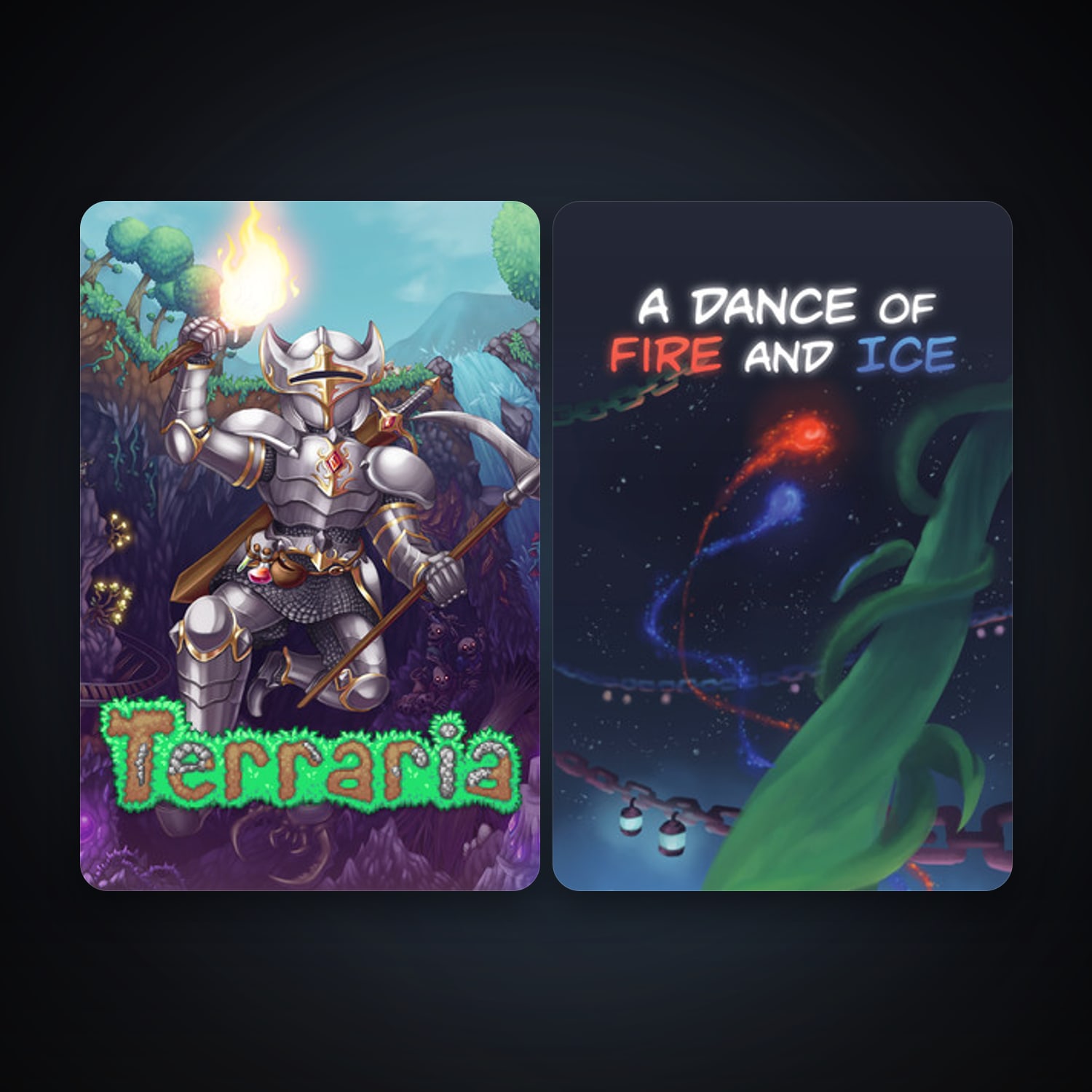 Terraria + A Dance of Fire and Ice, 2 games, clean — HabibiAccounts