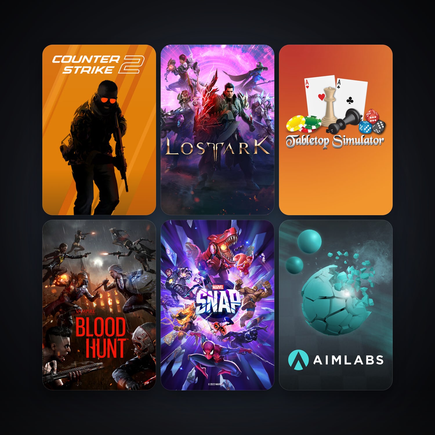 CS2 Prime + Tabletop Simulator, 8 games, clean — HabibiAccounts