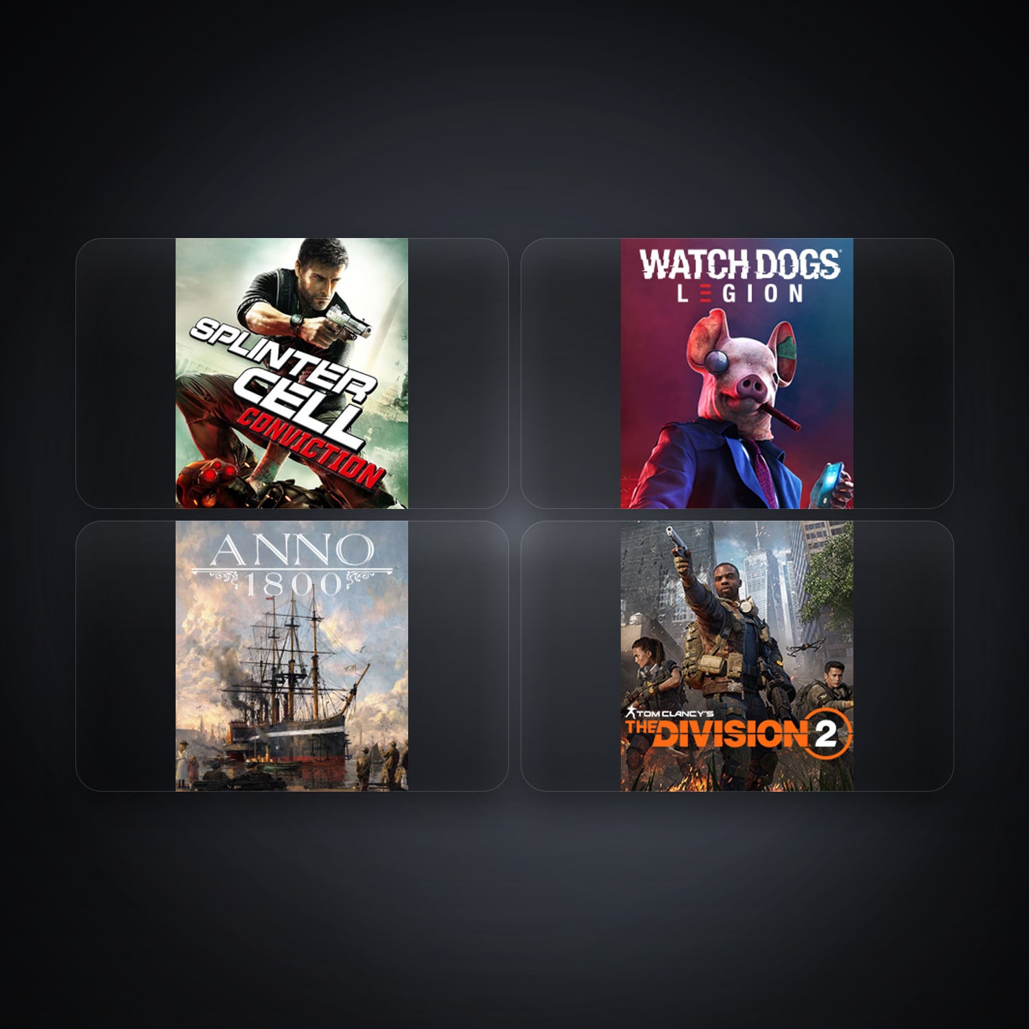 Ubisoft Tom Clancy's Splinter Cell Conviction + Watch Dogs: Legion — FR — 4 games — HabibiAccounts