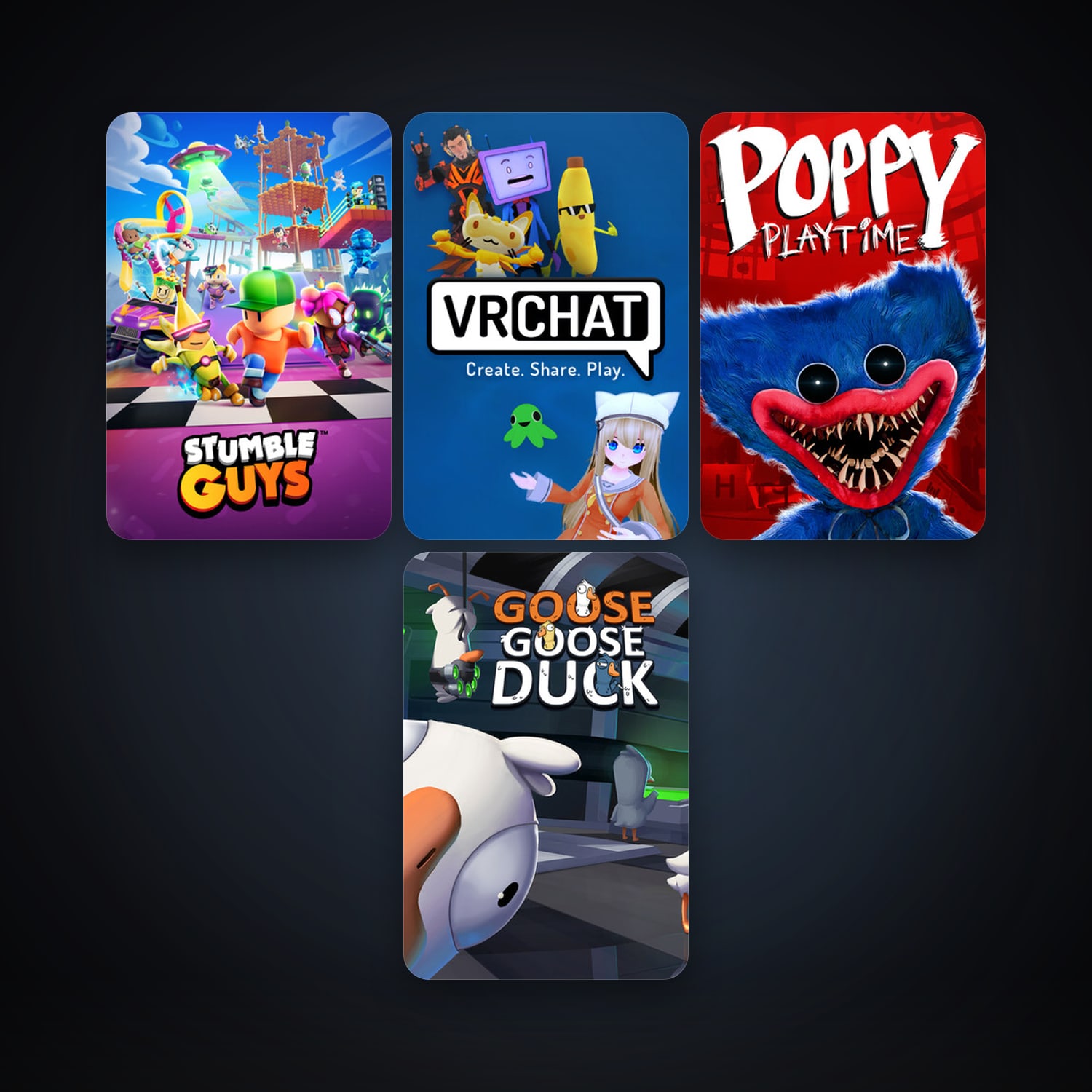 VRChat + Goose Goose Duck, 21 games, clean — HabibiAccounts
