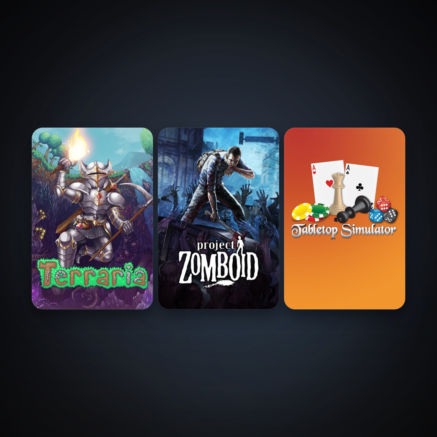 Terraria + Project Zomboid, 4 games, clean — HabibiAccounts