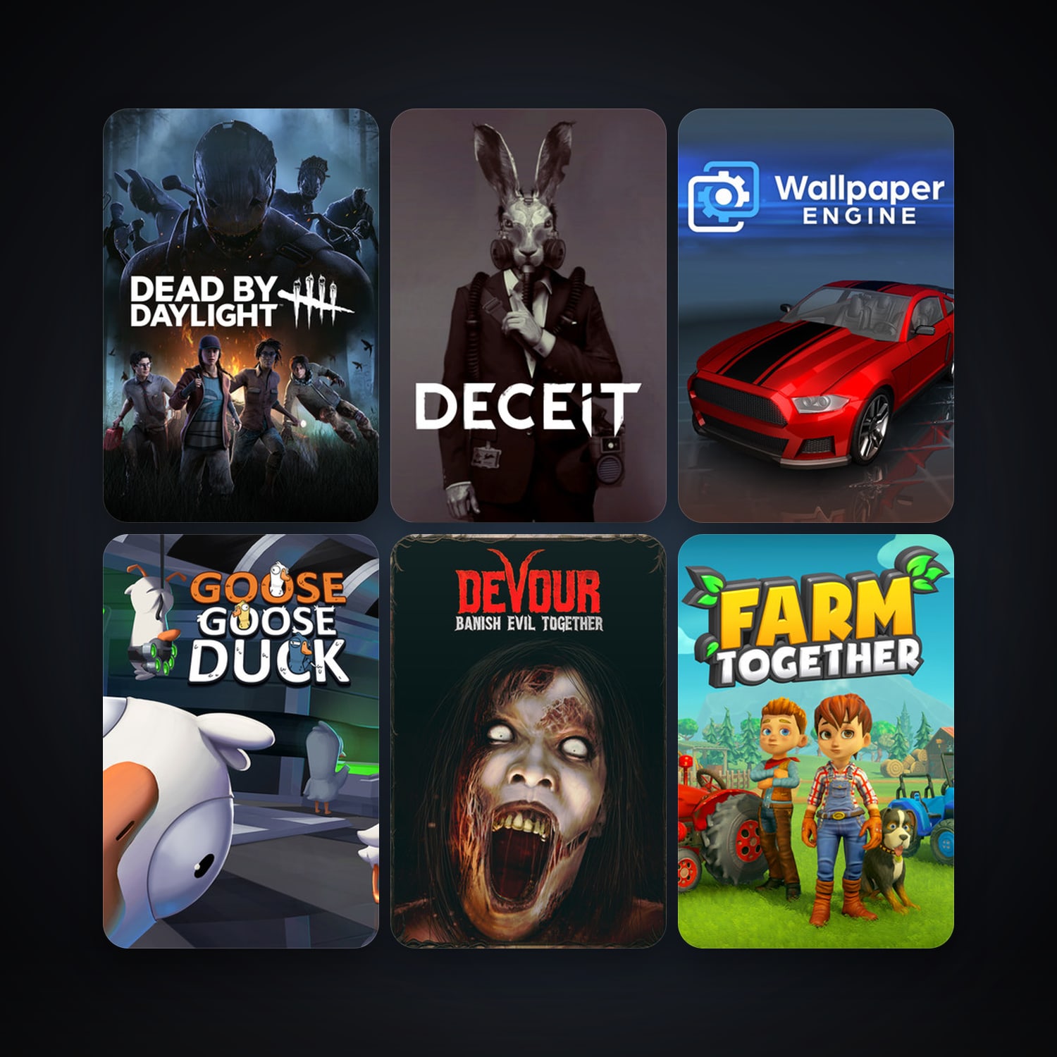 Dead by Daylight + Wallpaper Engine, 13 games, clean — HabibiAccounts