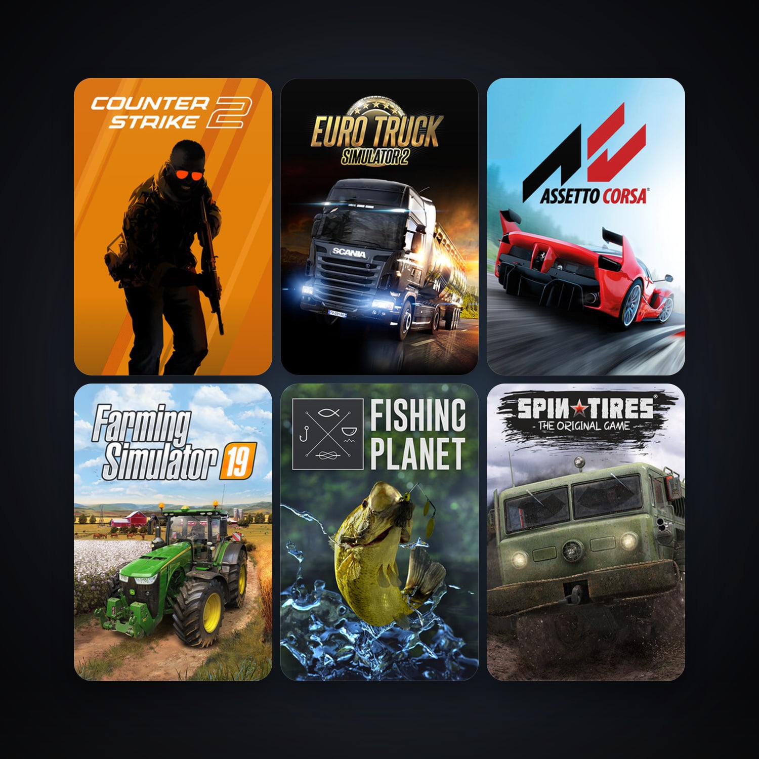 CS2 Prime + Euro Truck Simulator 2, 15 games, clean — HabibiAccounts