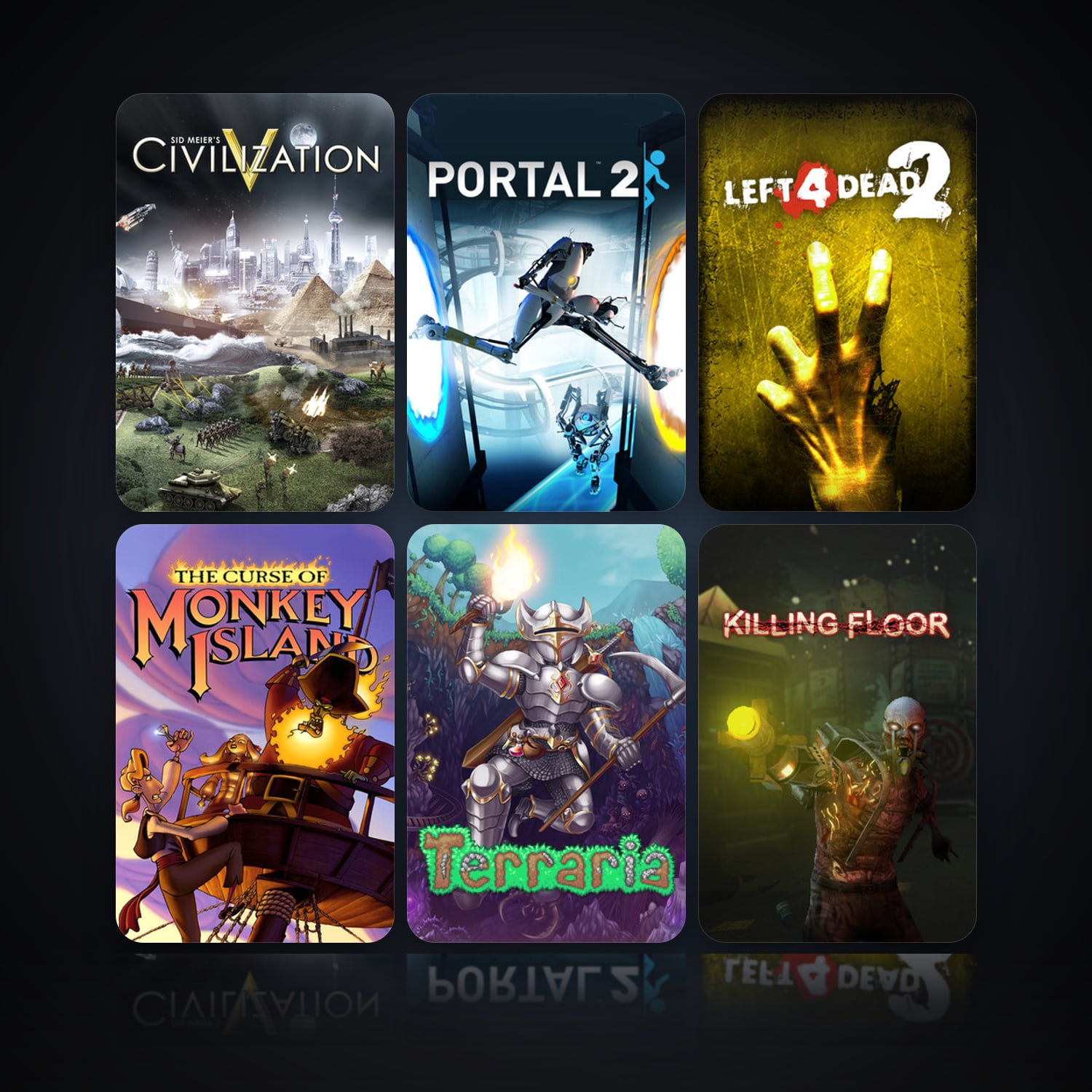 Sid Meier's Civilization V & Portal 2 | 30 Games | Clean — HabibiAccounts