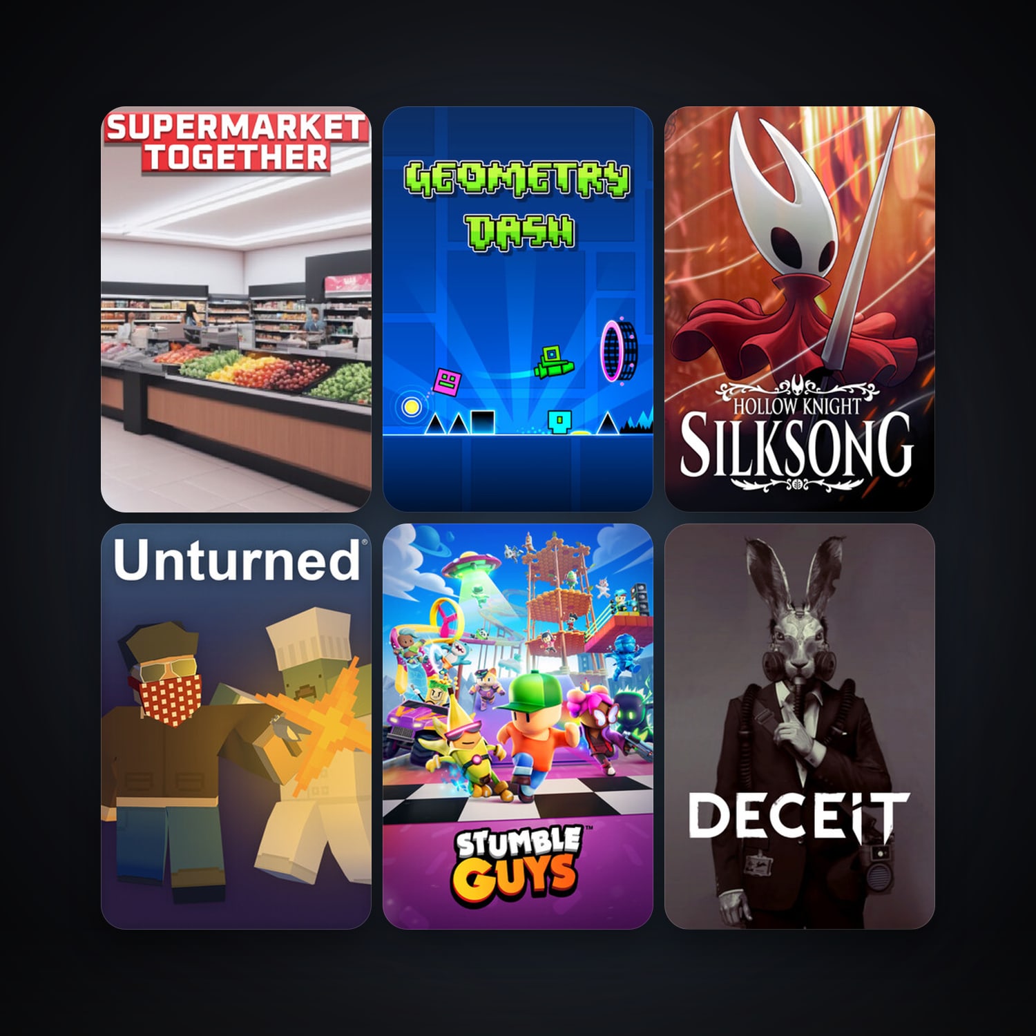 Unturned + Geometry Dash, 18 games, clean — HabibiAccounts