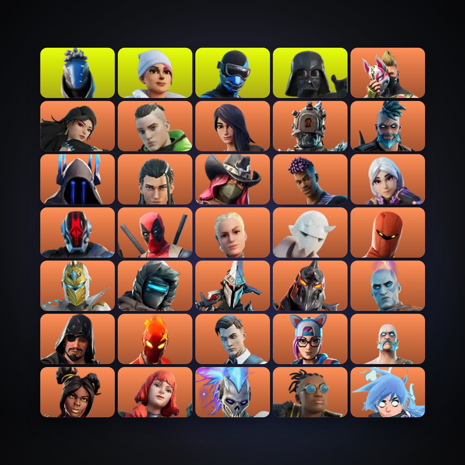 Fortnite locker — 194 skins — 850 V-Bucks — lvl 3772 — HabibiAccounts