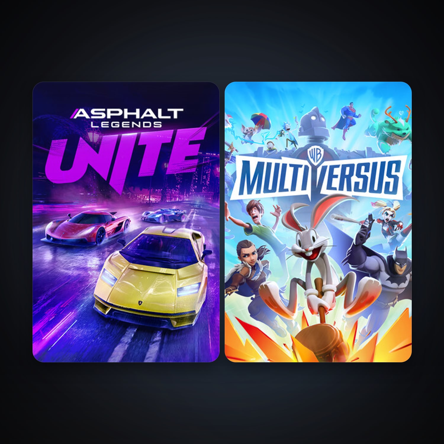 Asphalt Legends Unite & MultiVersus — HabibiAccounts