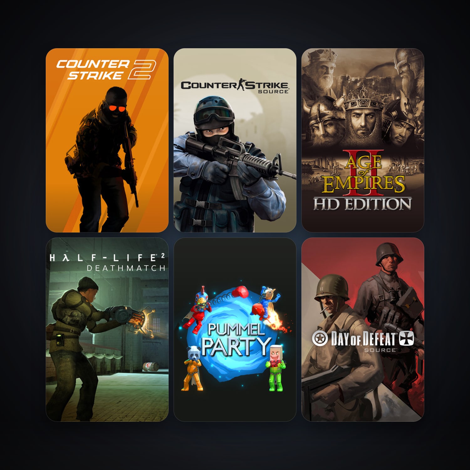 Counter-Strike: Source + Day of Defeat: Source, 9 games, Steam 11, clean — HabibiAccounts