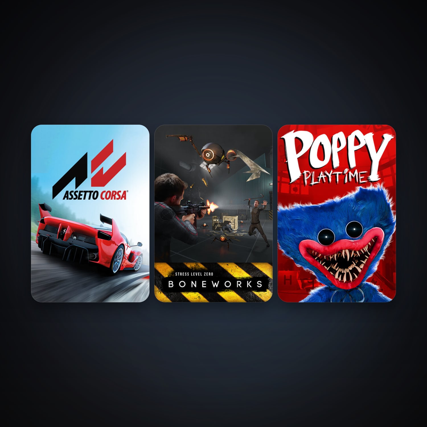 Assetto Corsa + BONEWORKS, 3 games, clean — HabibiAccounts