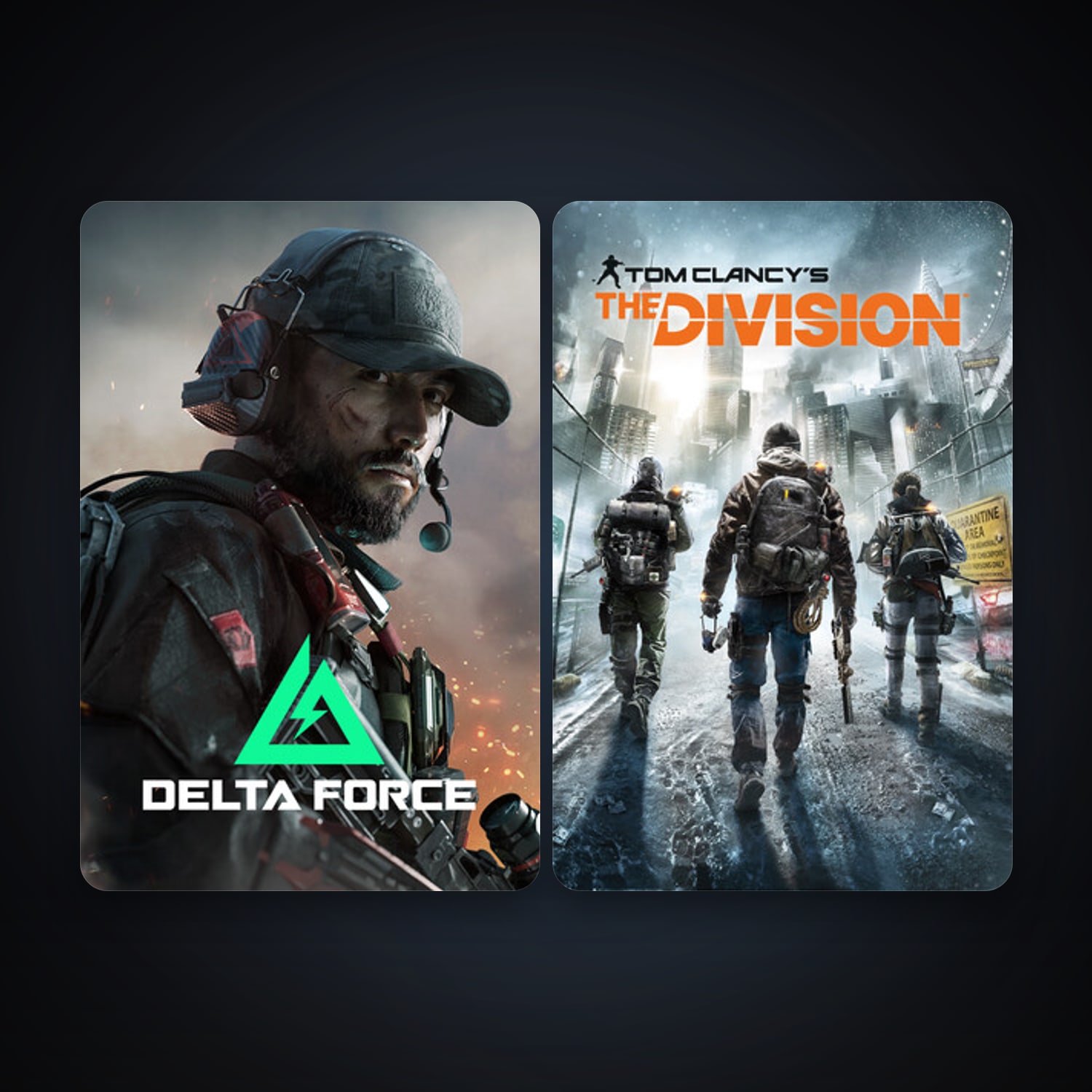 Tom Clancy's The Division + Delta Force: Hawk Ops, 5 games, clean — HabibiAccounts