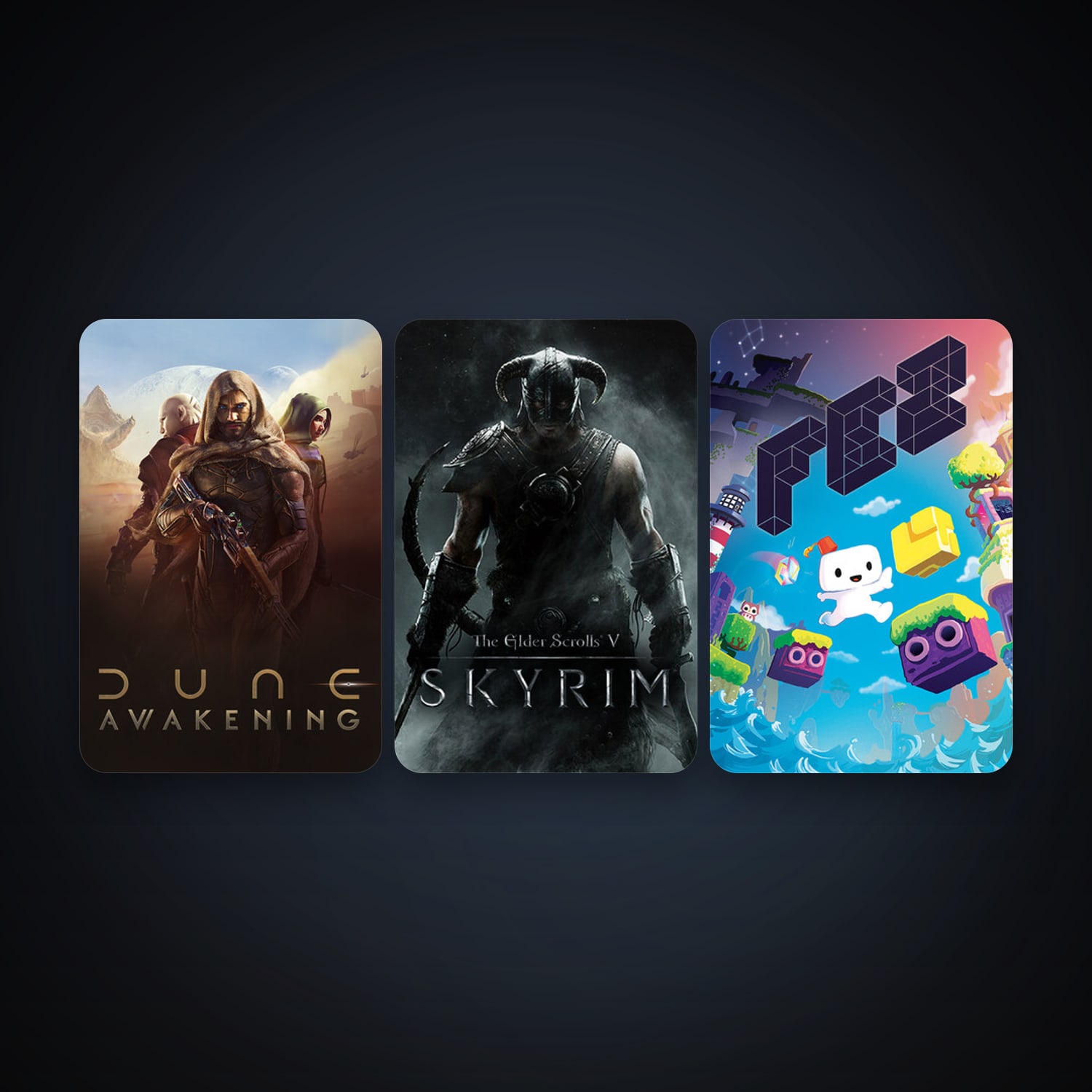 The Elder Scrolls V: Skyrim + FEZ, 4 games, clean — HabibiAccounts
