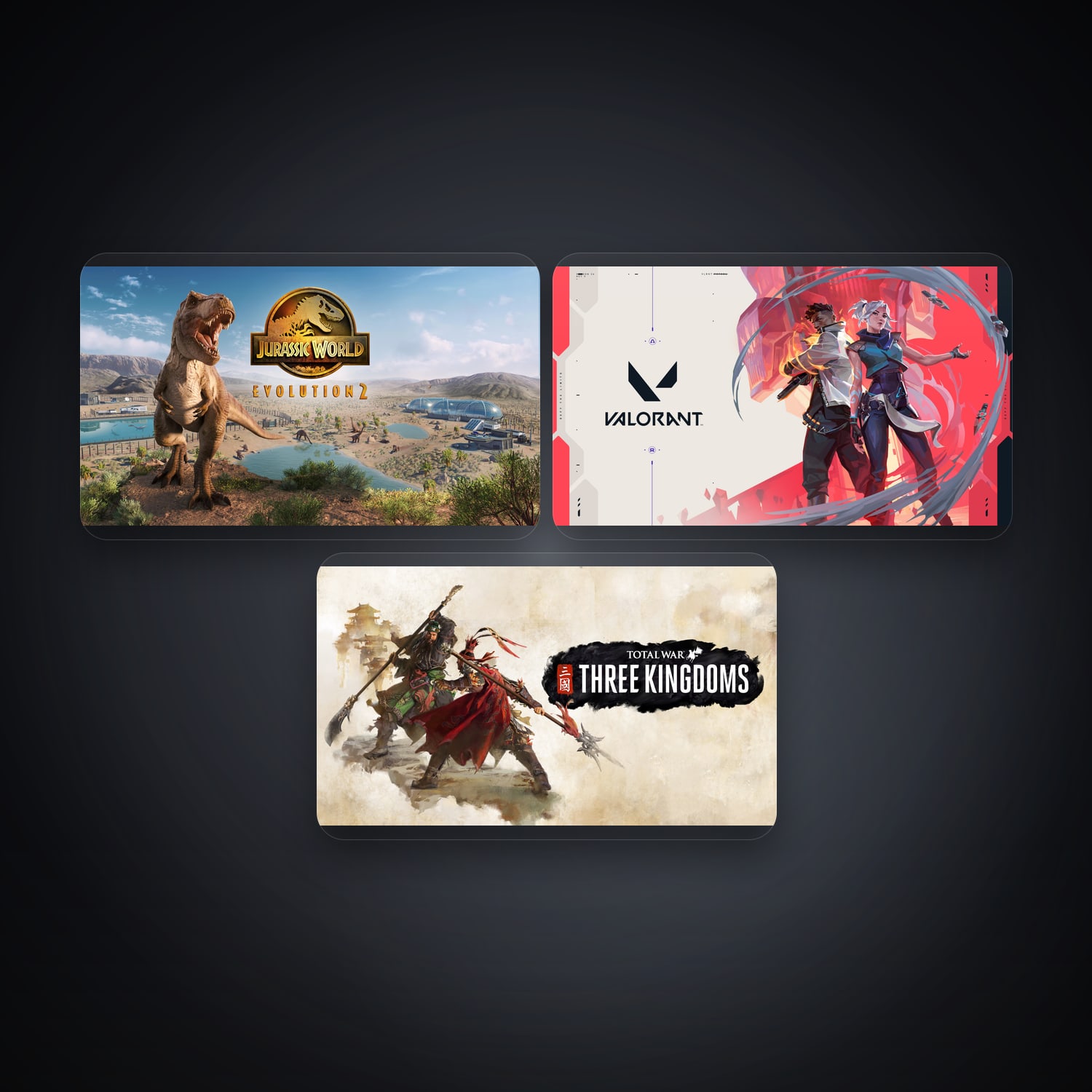 Jurassic World Evolution 2 & VALORANT | 3 Games — HabibiAccounts
