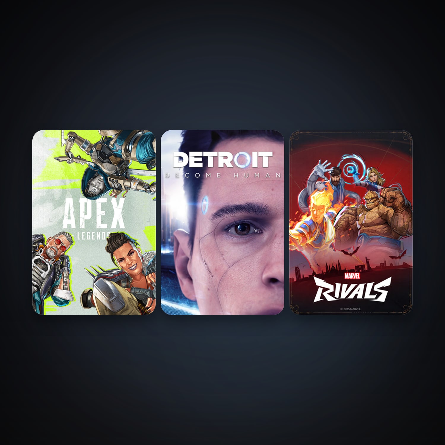 حساب ستيم فلين، Apex Legends وDetroit: Become Human، 3 لعبة، صامد واضح — HabibiAccounts