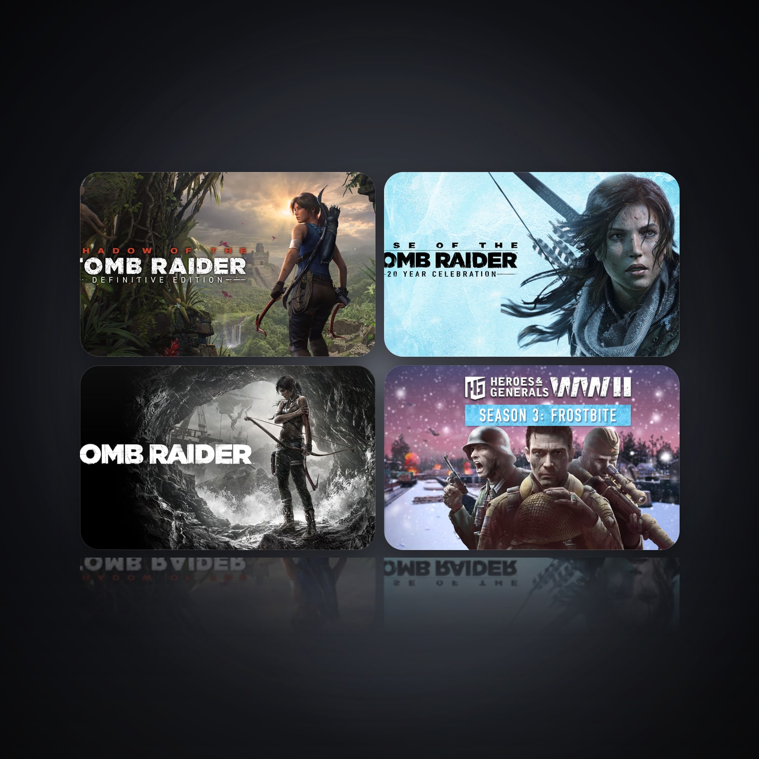 هالحساب إبك فيه Shadow of the Tomb Raider: Definitive Edition وRise of the Tomb Raider: 20 Year Celebration، KR، 4 ألعاب — HabibiAccounts