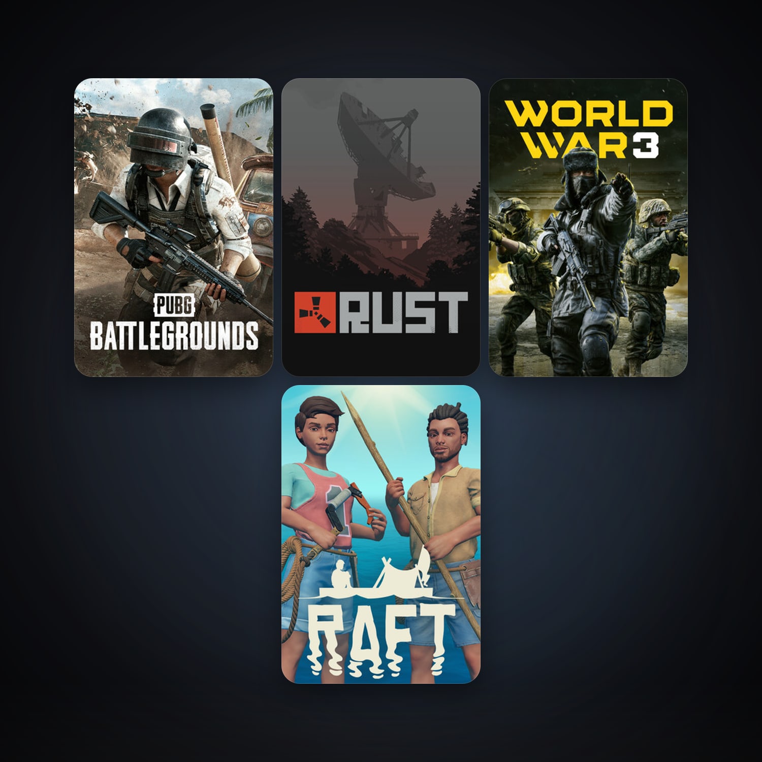 Rust + PUBG: BATTLEGROUNDS, 14 games, clean — HabibiAccounts