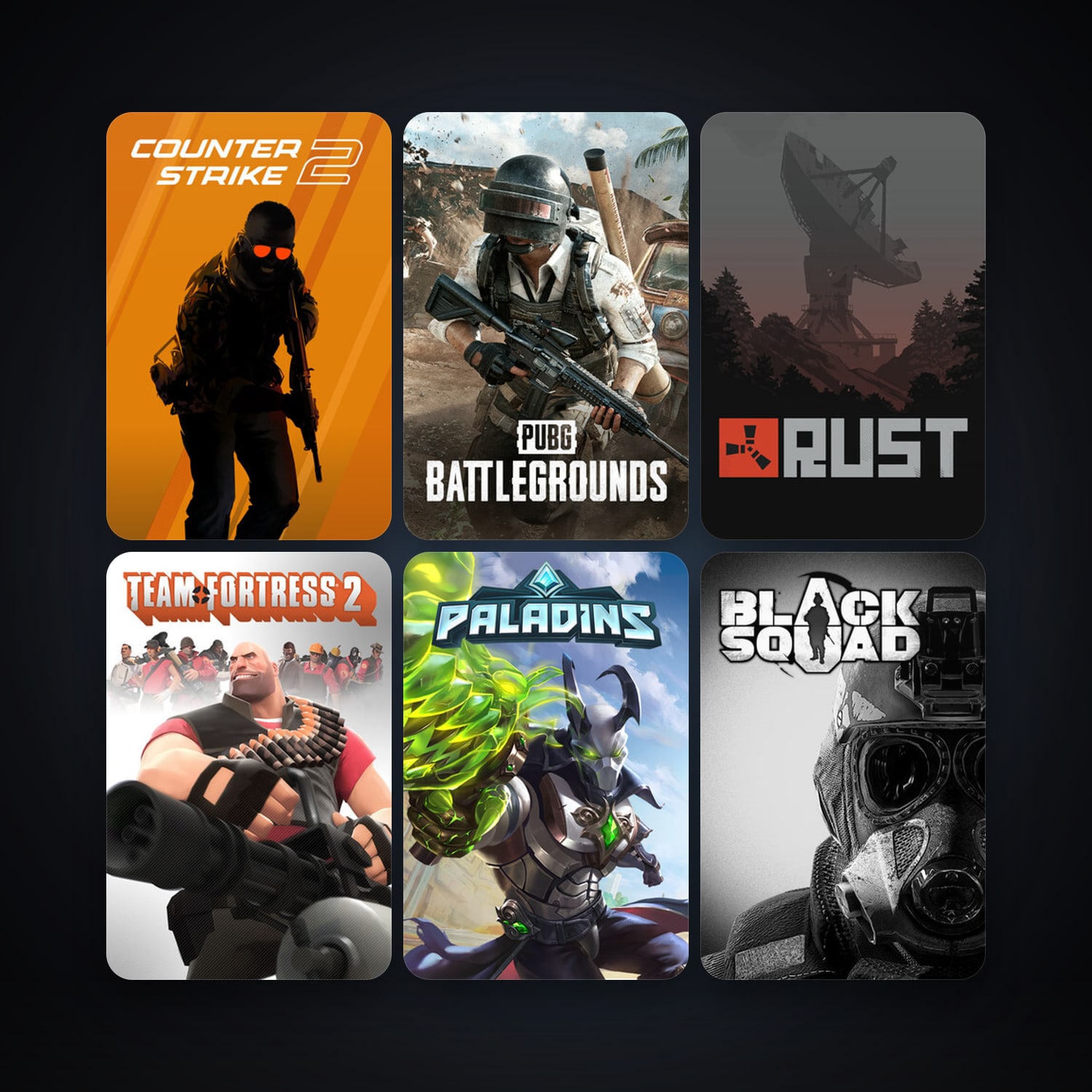 Team Fortress 2 + CS2 Prime, 8 games, clean — HabibiAccounts