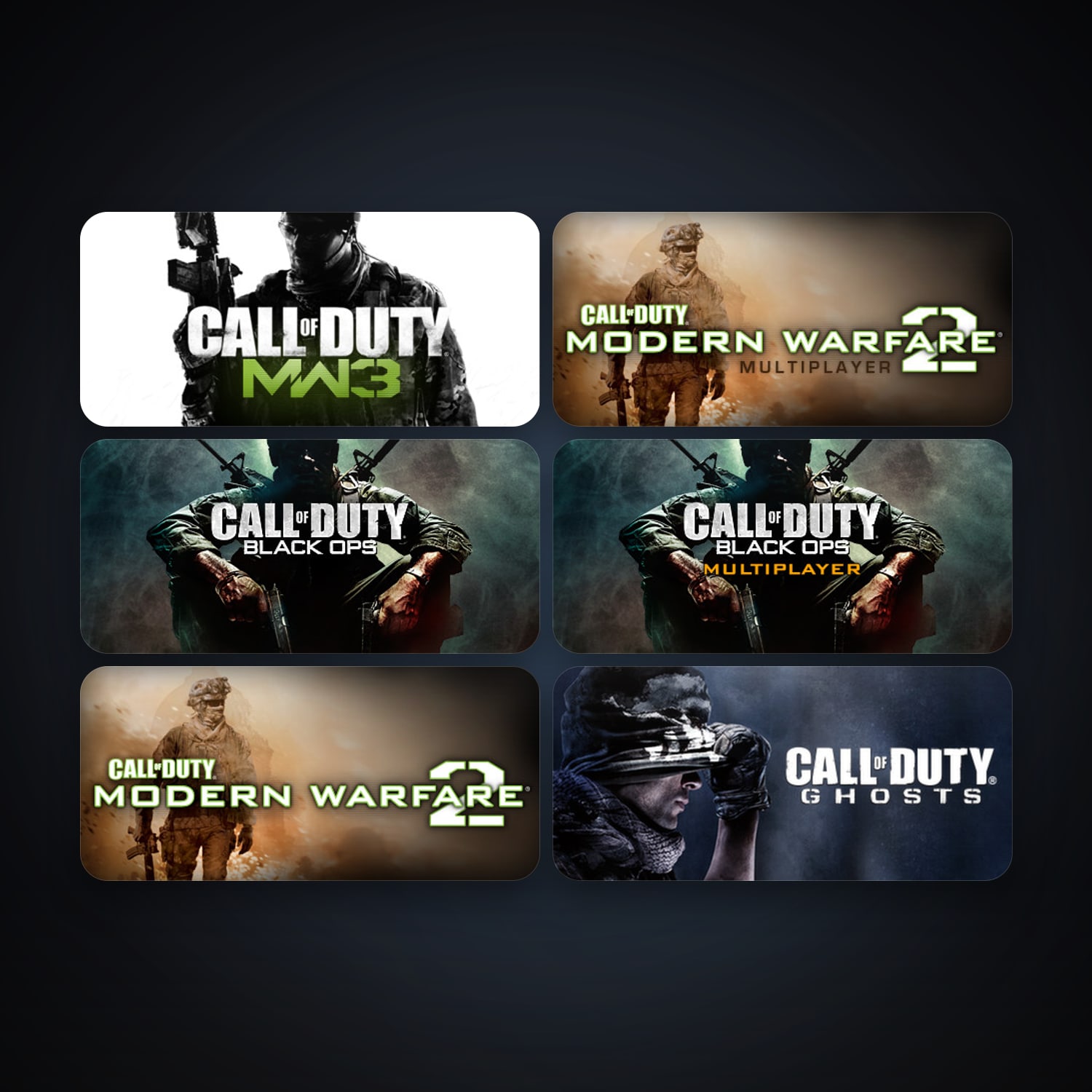 Call of Duty: Modern Warfare 2 (2009) + Call of Duty: Modern Warfare 2 - Multiplayer (2009), 8 games, clean — HabibiAccounts