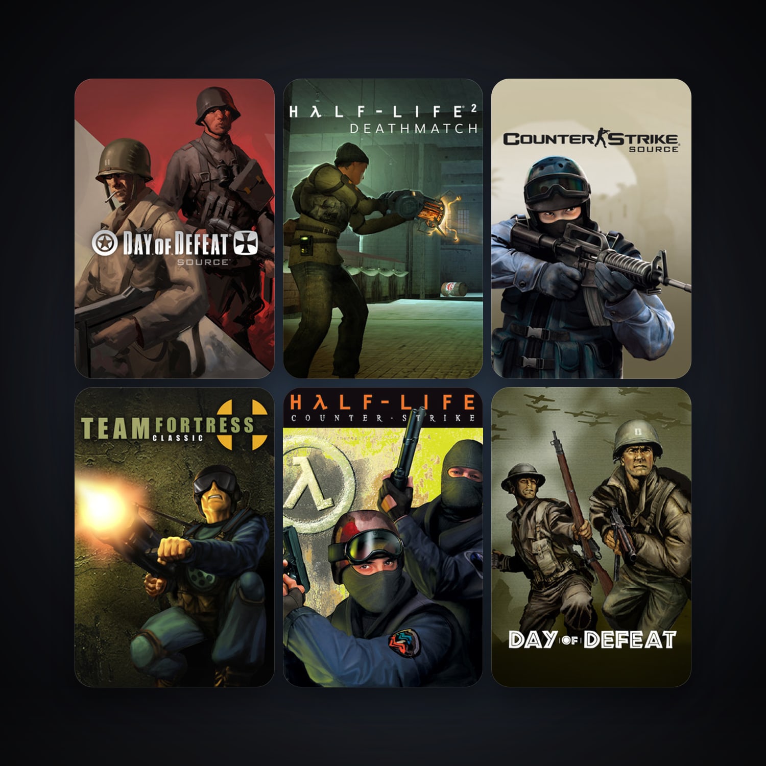 Counter-Strike + Team Fortress Classic, 43 games, Steam 11, clean — HabibiAccounts