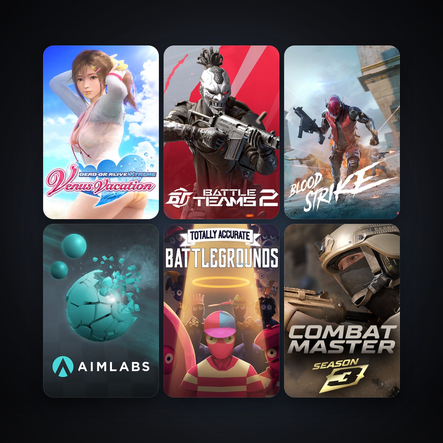 Aimlabs + Totally Accurate Battlegrounds, 10 games, clean — HabibiAccounts