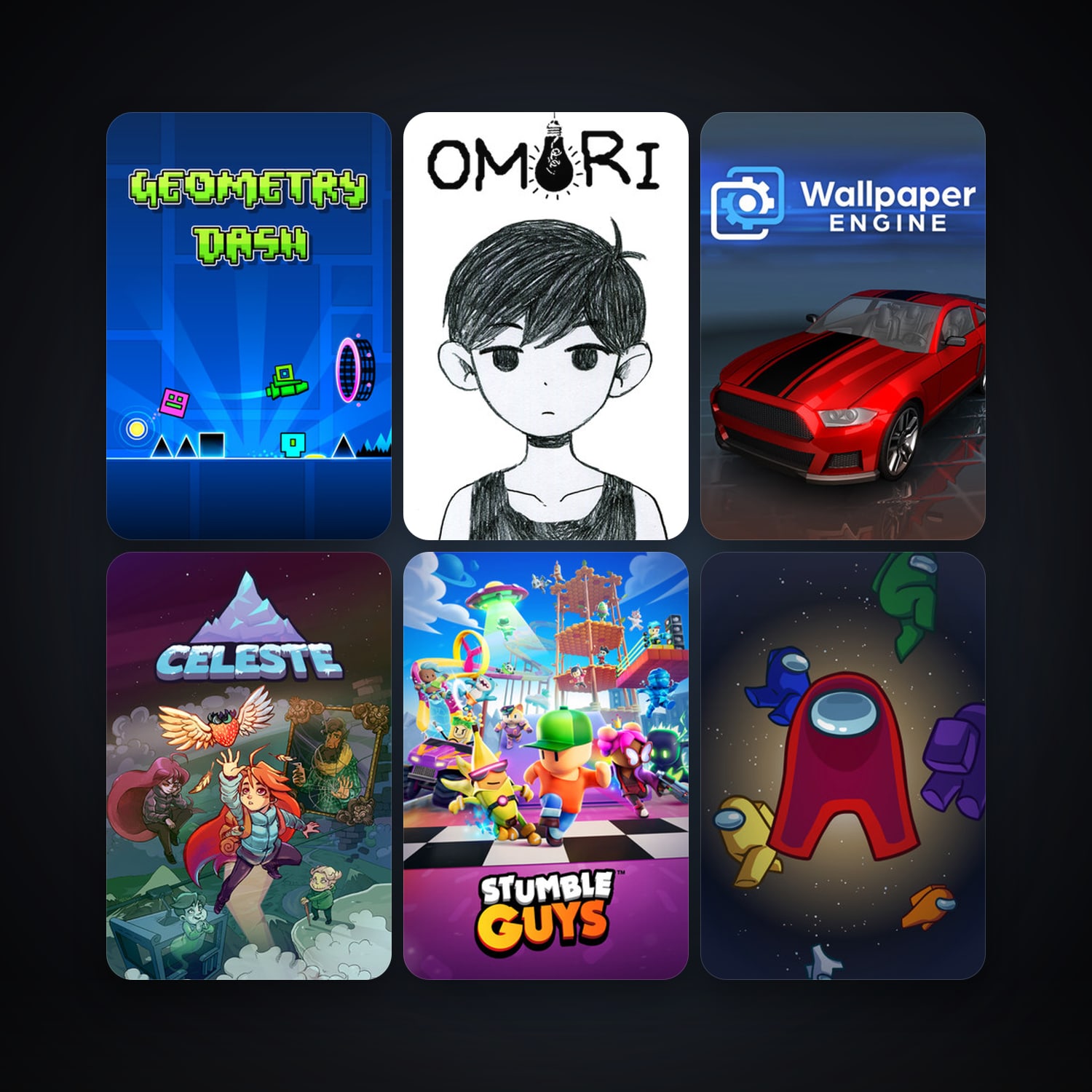 Geometry Dash + Hollow Knight, 45 games, clean — HabibiAccounts