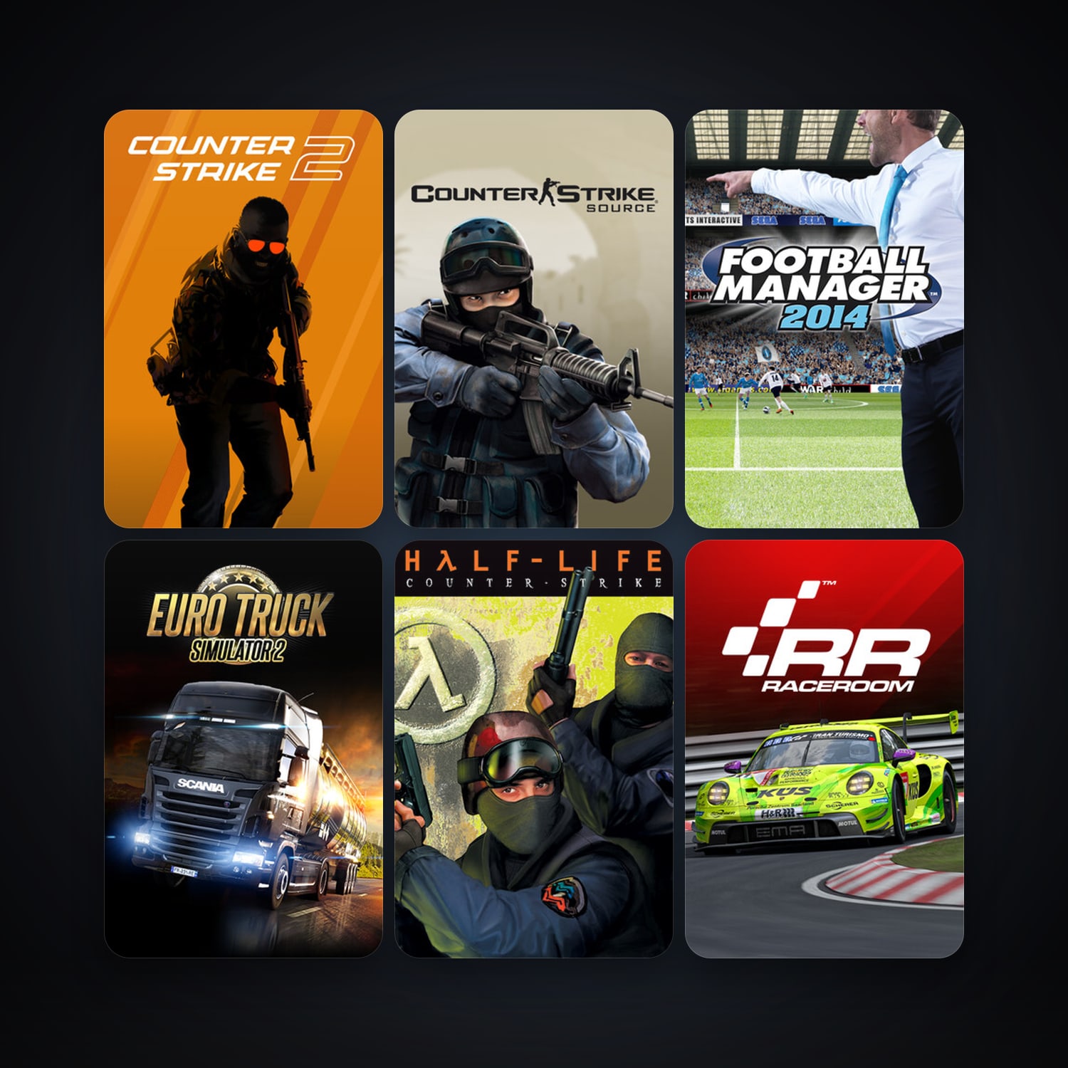 Counter-Strike + Day of Defeat, 18 games, Steam 10, clean — HabibiAccounts