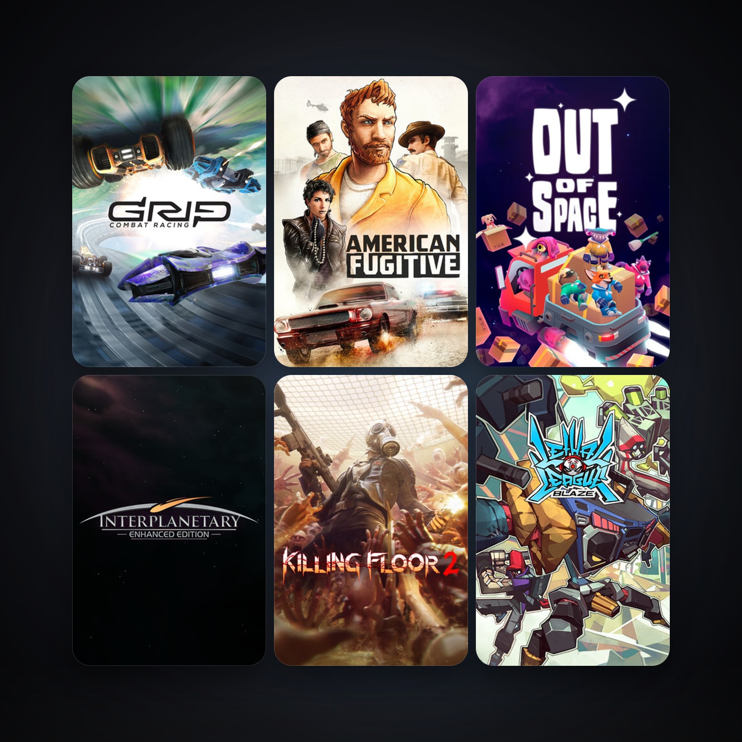Killing Floor 2 + GRIP: Combat Racing, 69 games, clean — HabibiAccounts