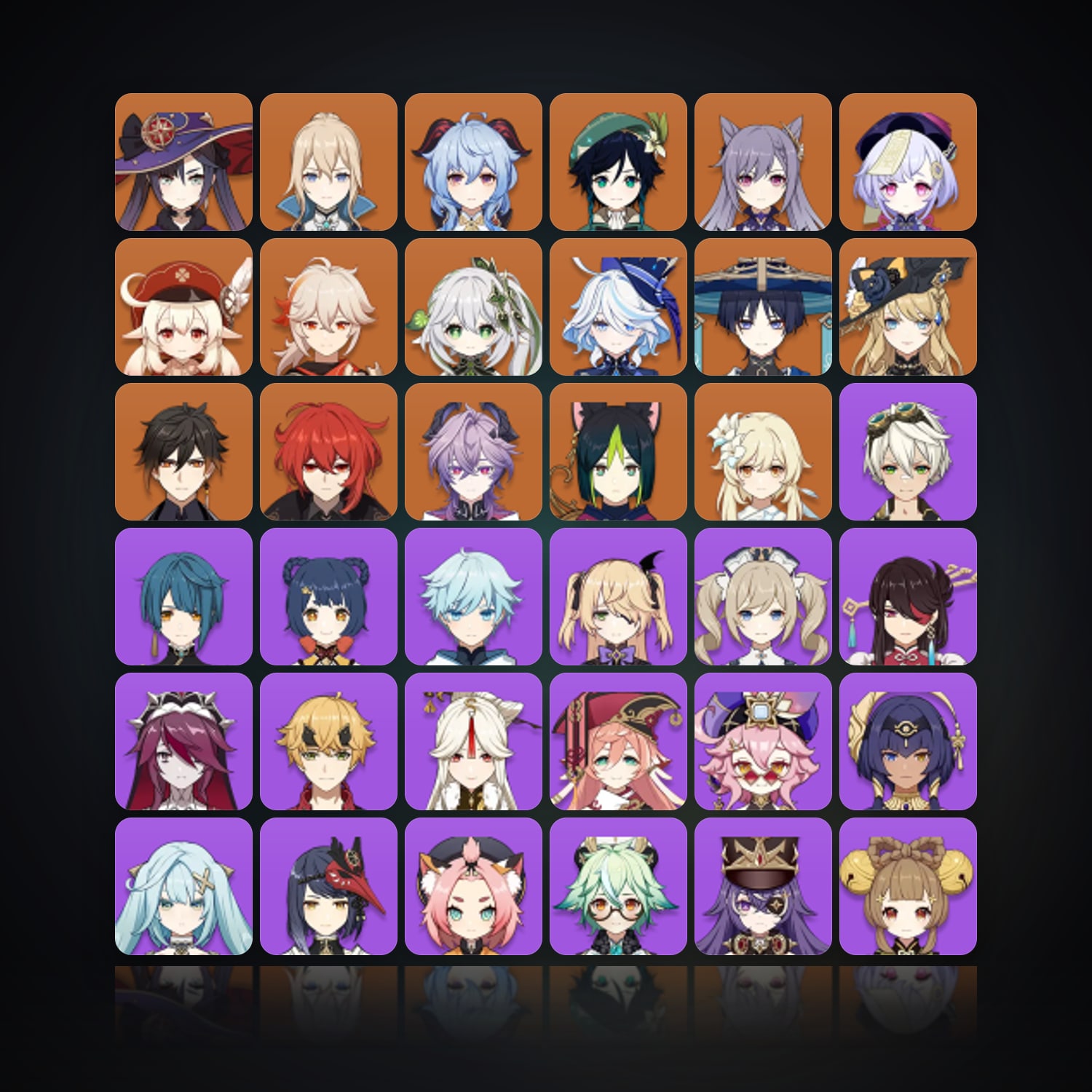 جينشن إمباكت | AR 58 | 59 شخصية | 16× 5★ — HabibiAccounts