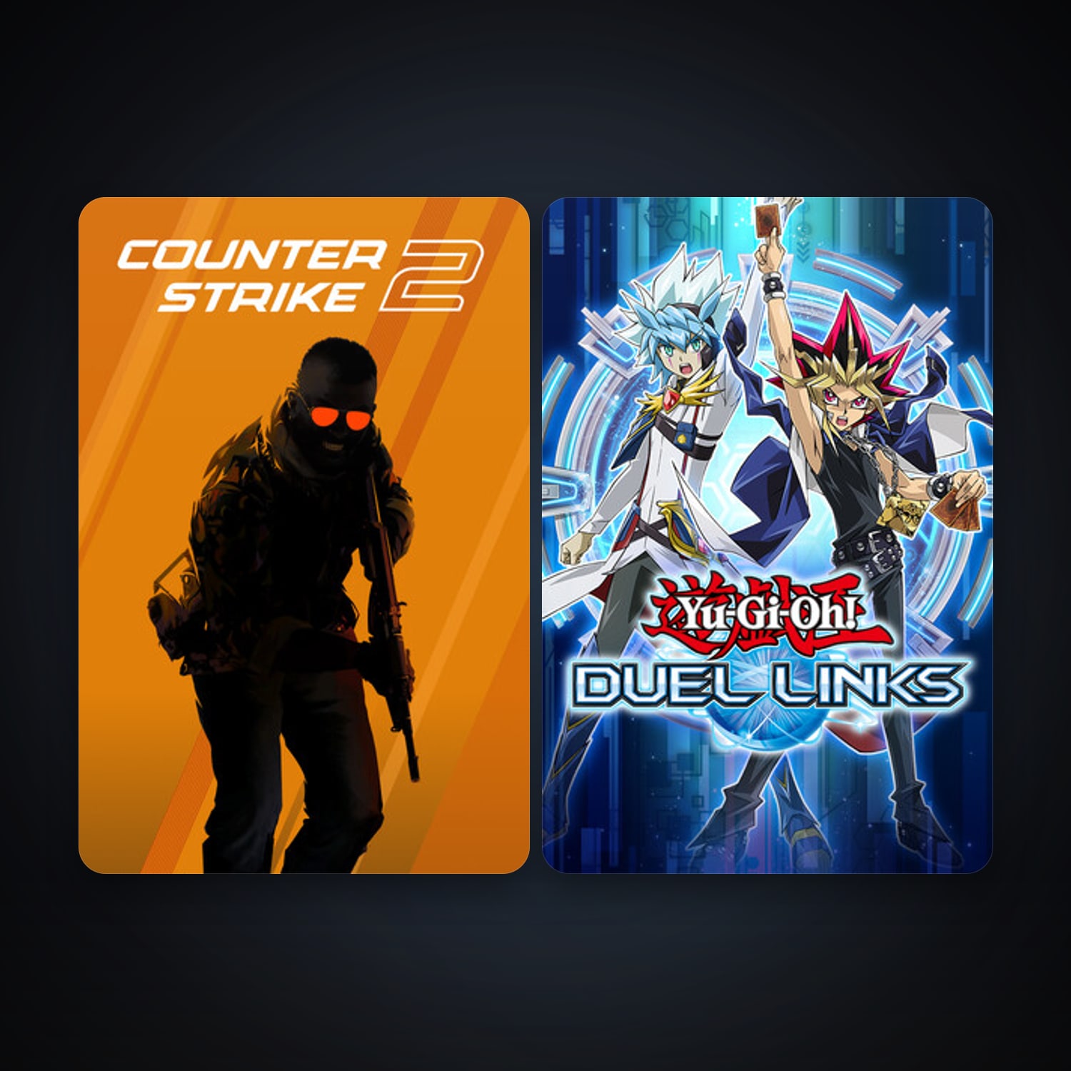 CS2 Prime + Yu-Gi-Oh! Duel Links, 4 games, clean — HabibiAccounts