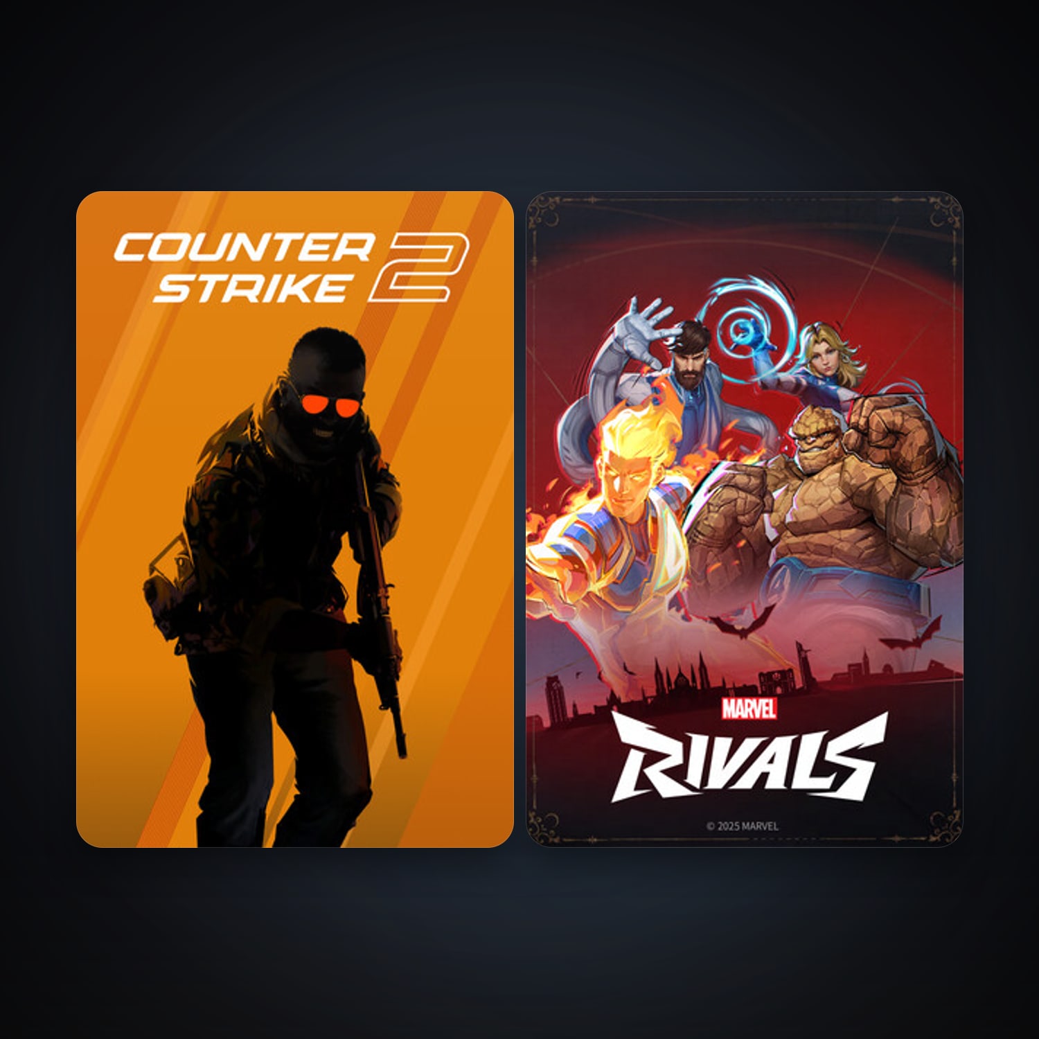 CS2 Prime + Marvel Rivals, 2 games, clean — HabibiAccounts