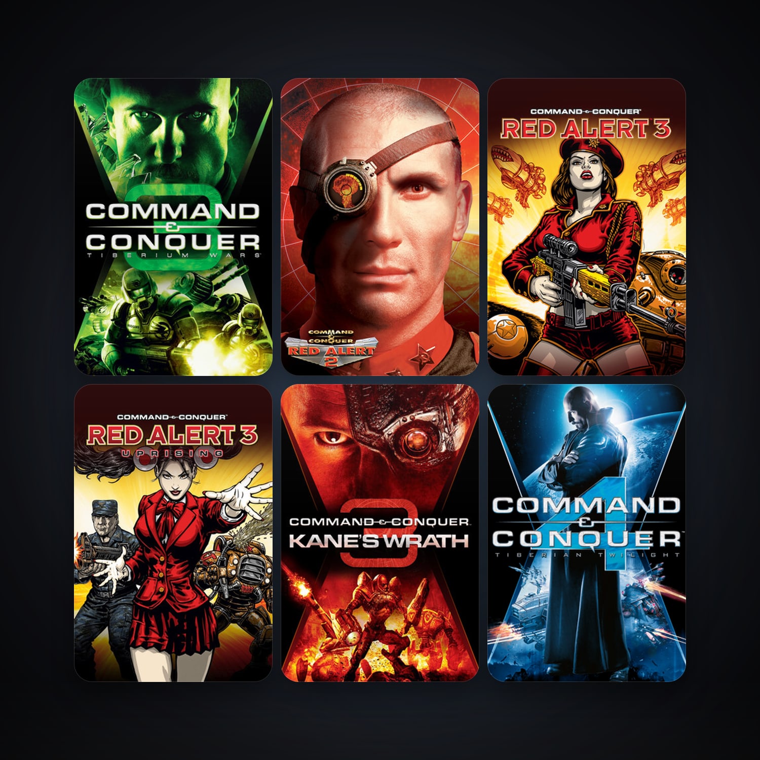 Command & Conquer: Red Alert 3 + Command & Conquer 3: Tiberium Wars, 12 games, clean — HabibiAccounts
