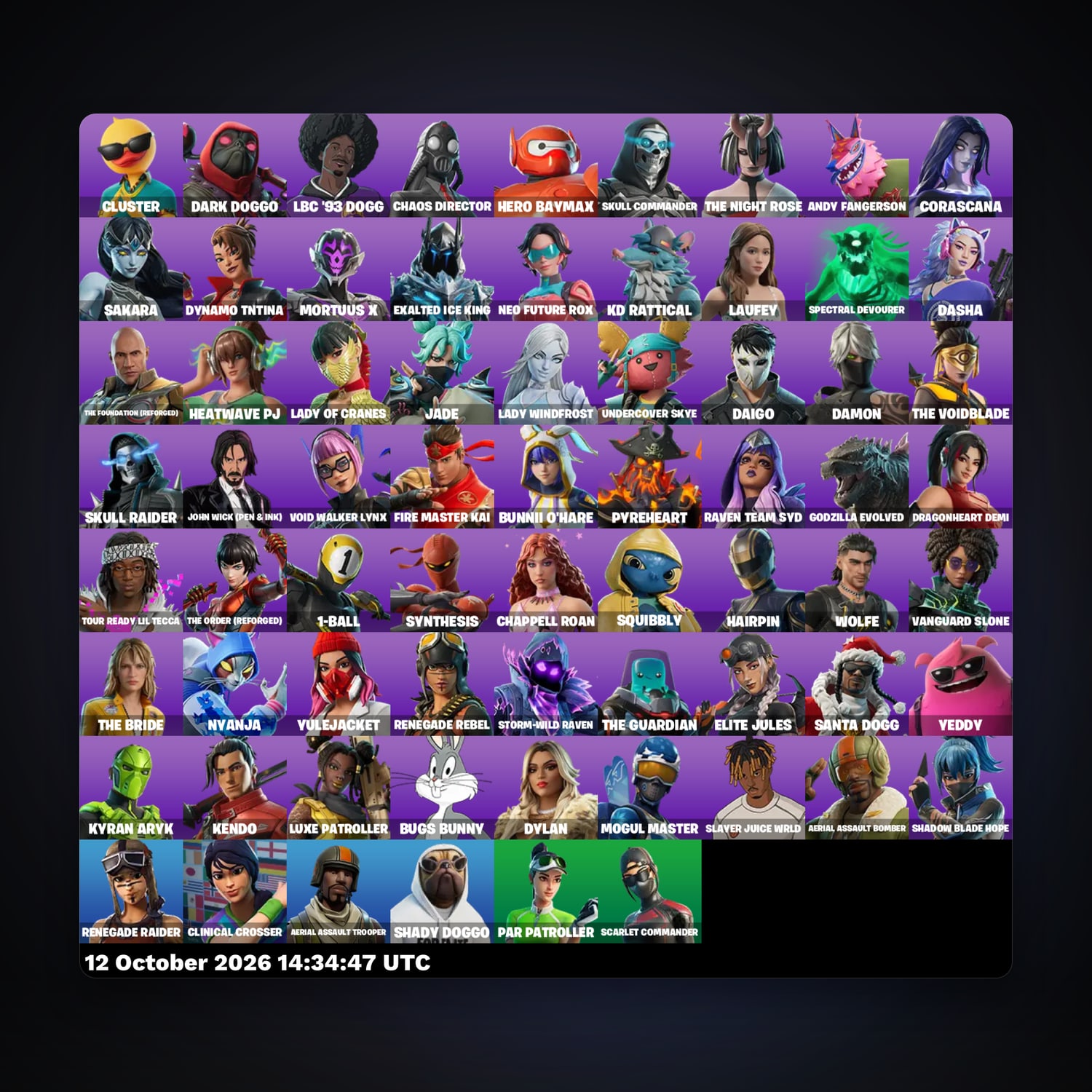 Fortnite account with Renegade Raider & Aerial Assault Trooper — 69 skins — 900 V-Bucks — lvl 654 — HabibiAccounts