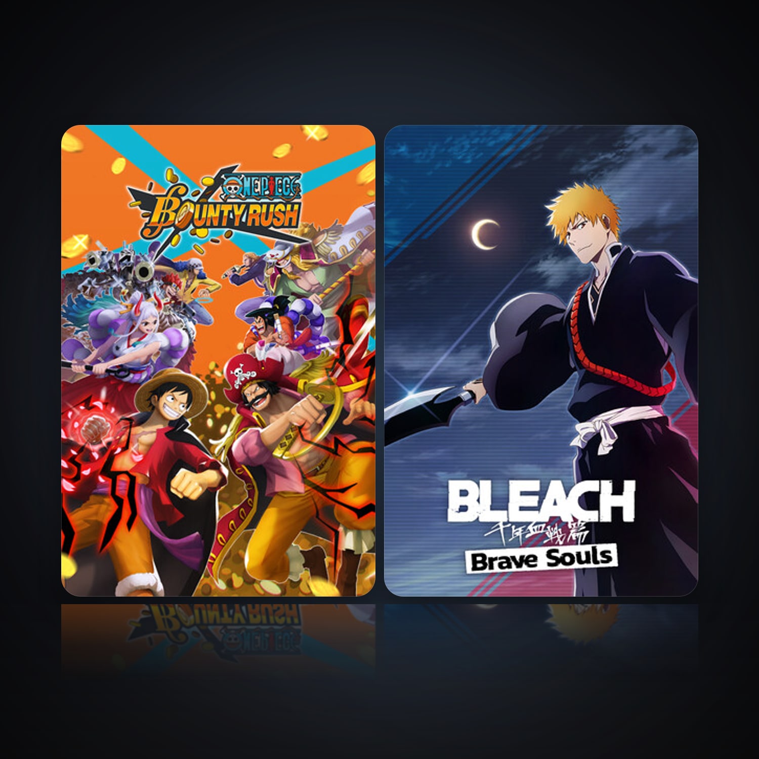 BLEACH Brave Souls + ONE PIECE Bounty Rush, 2 games, clean — HabibiAccounts