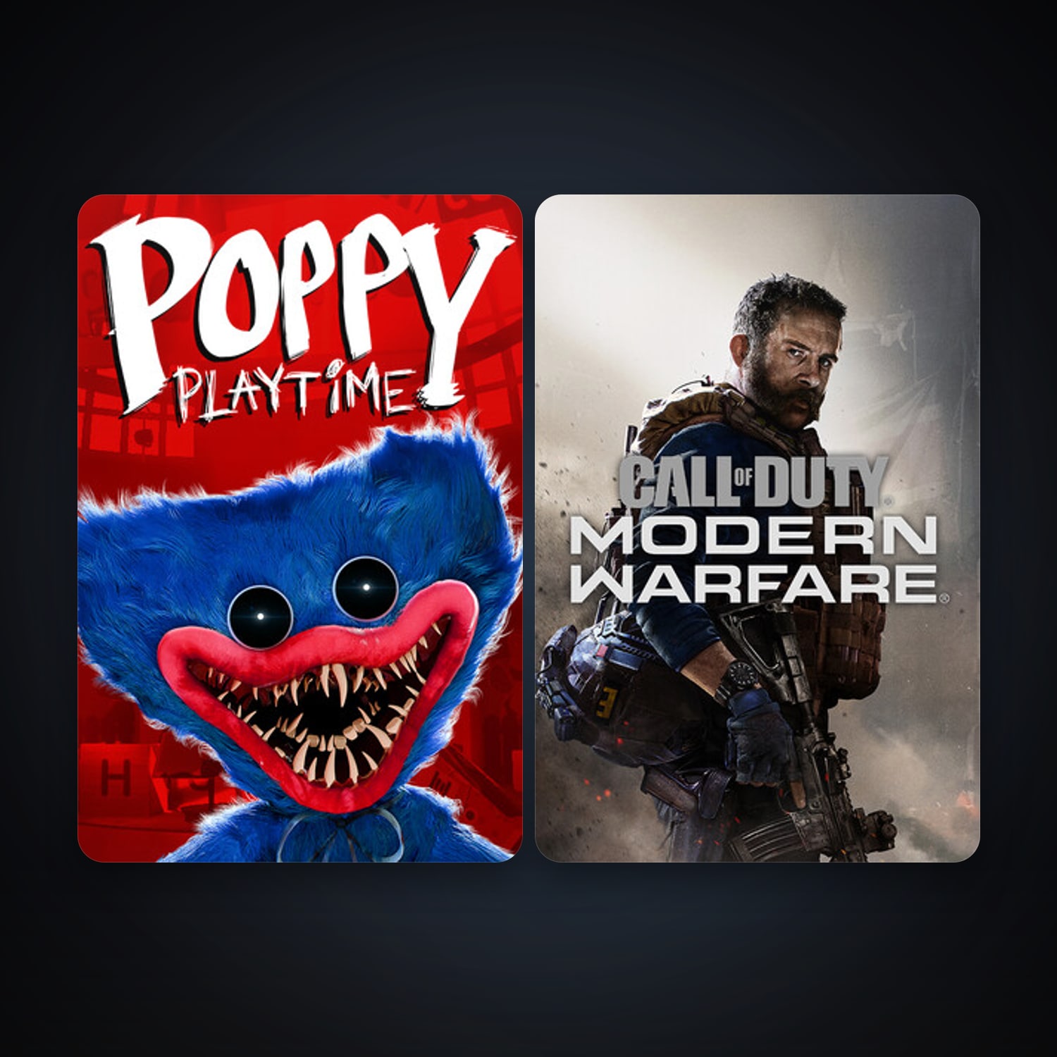 Poppy Playtime + Call of Duty: Modern Warfare, 4 games, clean — HabibiAccounts