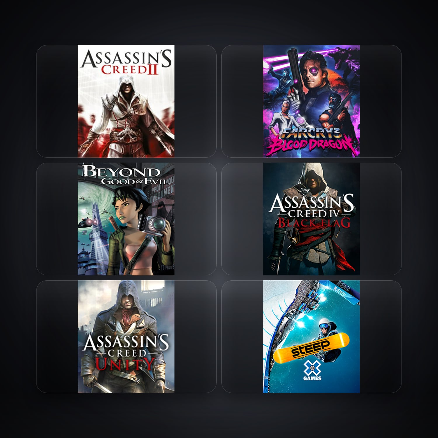 Ubisoft Assassin's Creed II + Far Cry 3 Blood Dragon — ID — 7 games — HabibiAccounts
