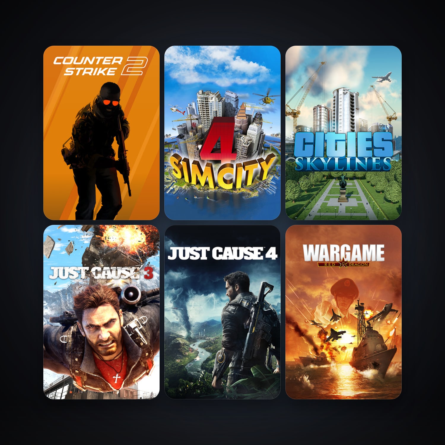 CS2 Prime + SimCity 4 Deluxe Edition, 17 games, clean — HabibiAccounts