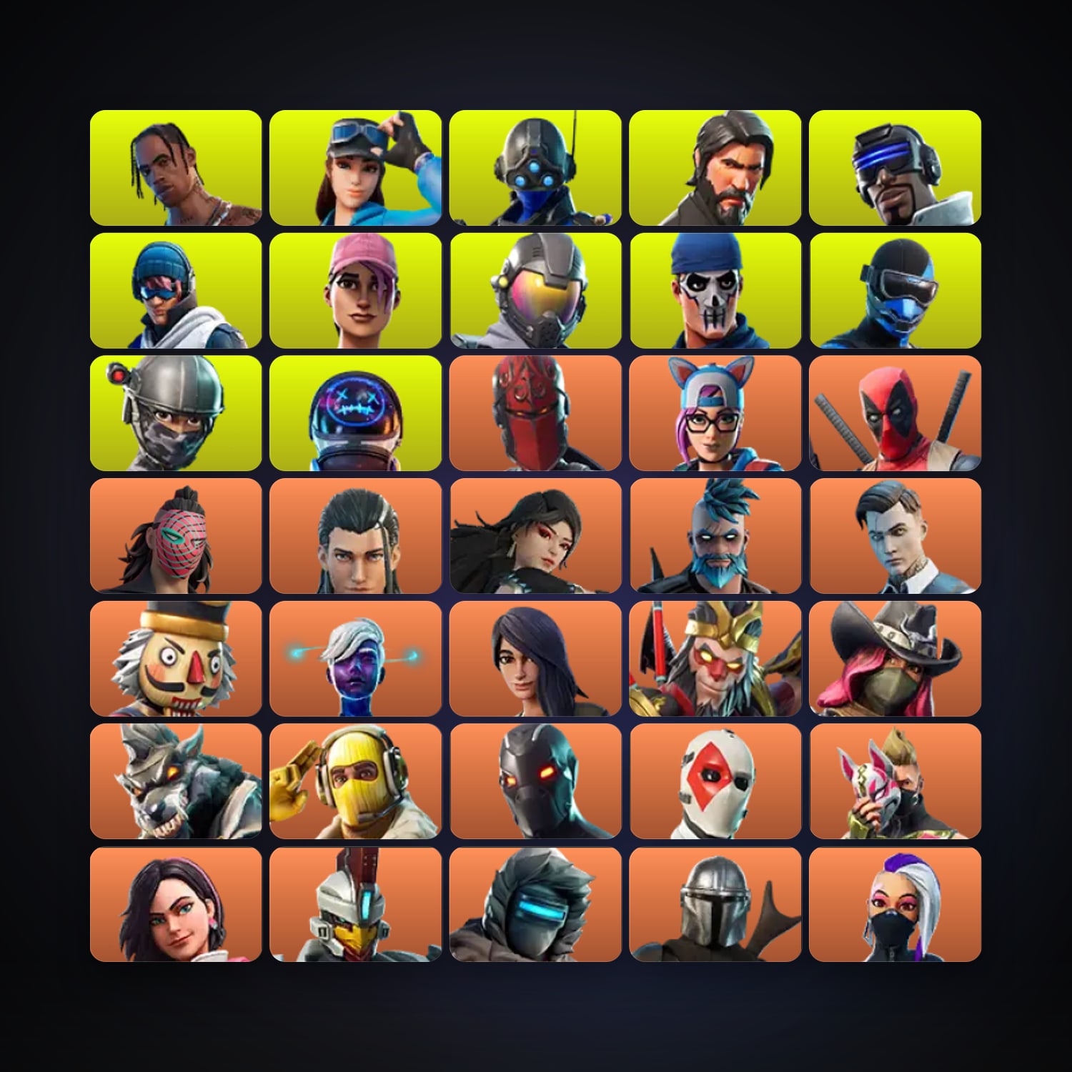 Fortnite locker — 439 skins — lvl 7986 — HabibiAccounts