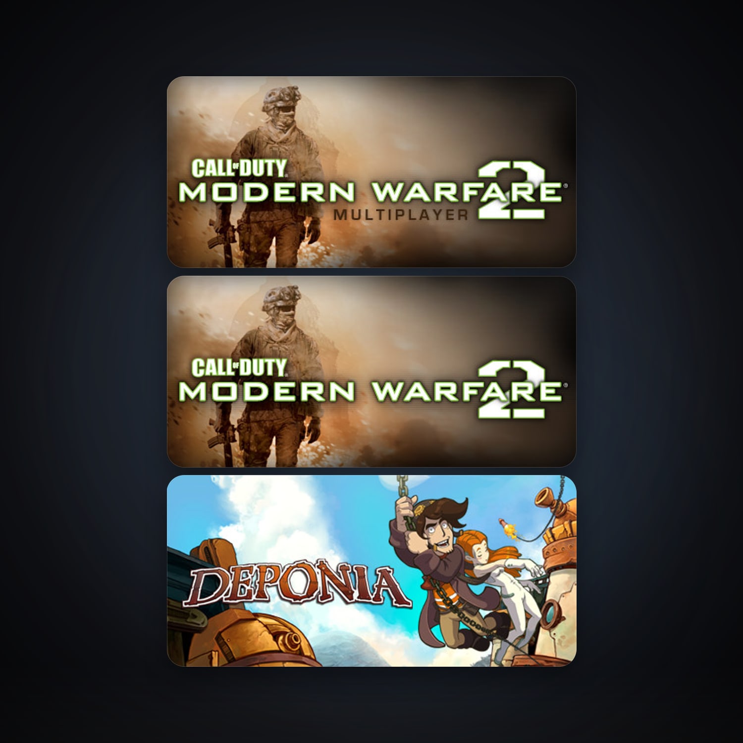 Free CS2 (No Prime) + Call of Duty: Modern Warfare 2 (2009), 7 games, Steam 29, clean — HabibiAccounts