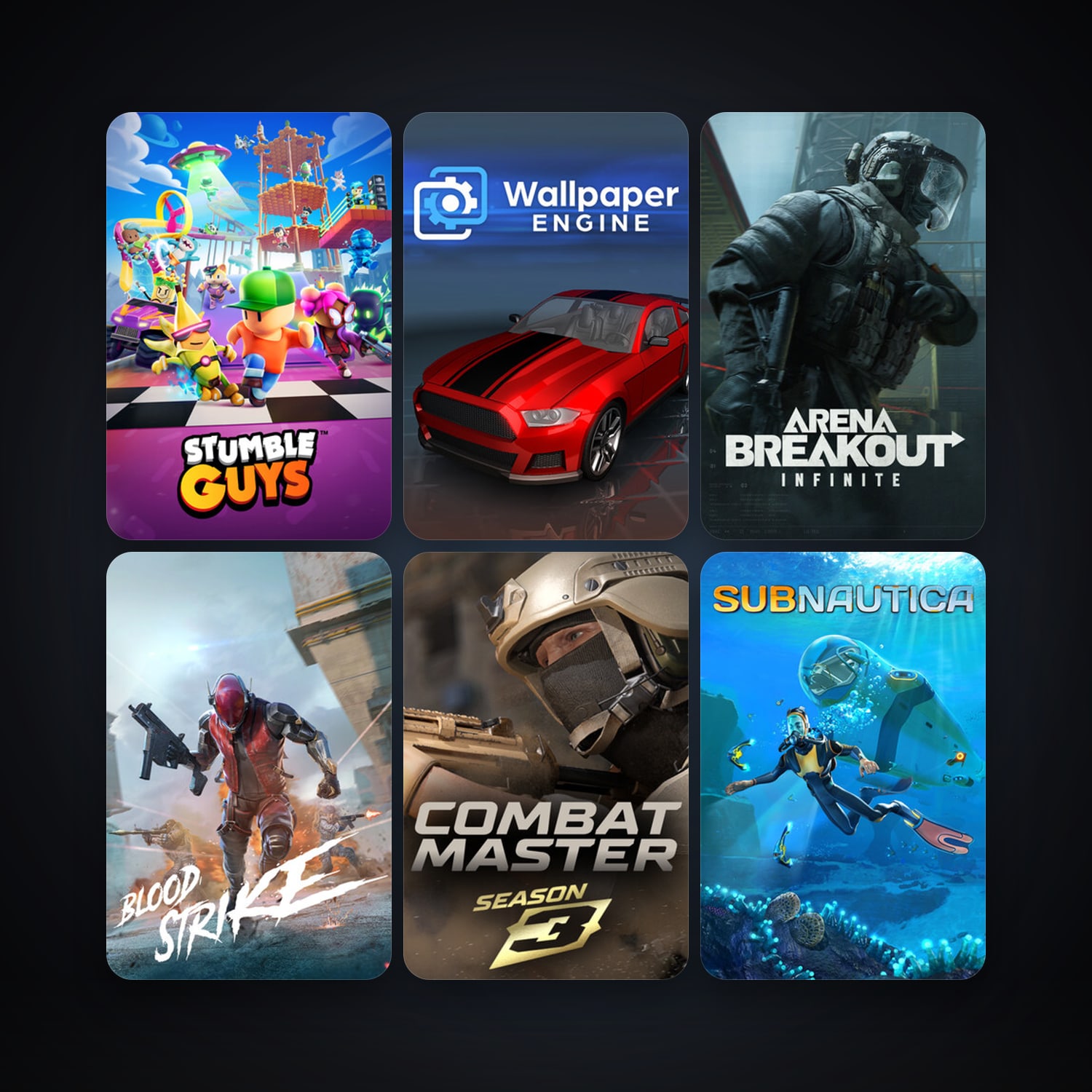 Subnautica + Wallpaper Engine, 17 games, clean — HabibiAccounts