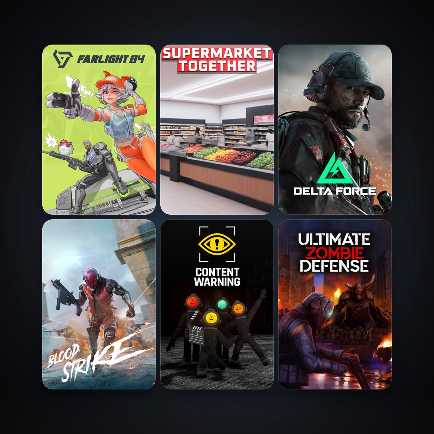 Ultimate Zombie Defense + Farlight 84, 14 games, clean — HabibiAccounts