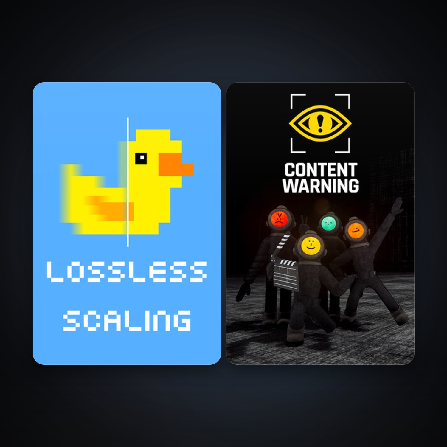 Lossless Scaling + Content Warning, 2 games, clean — HabibiAccounts