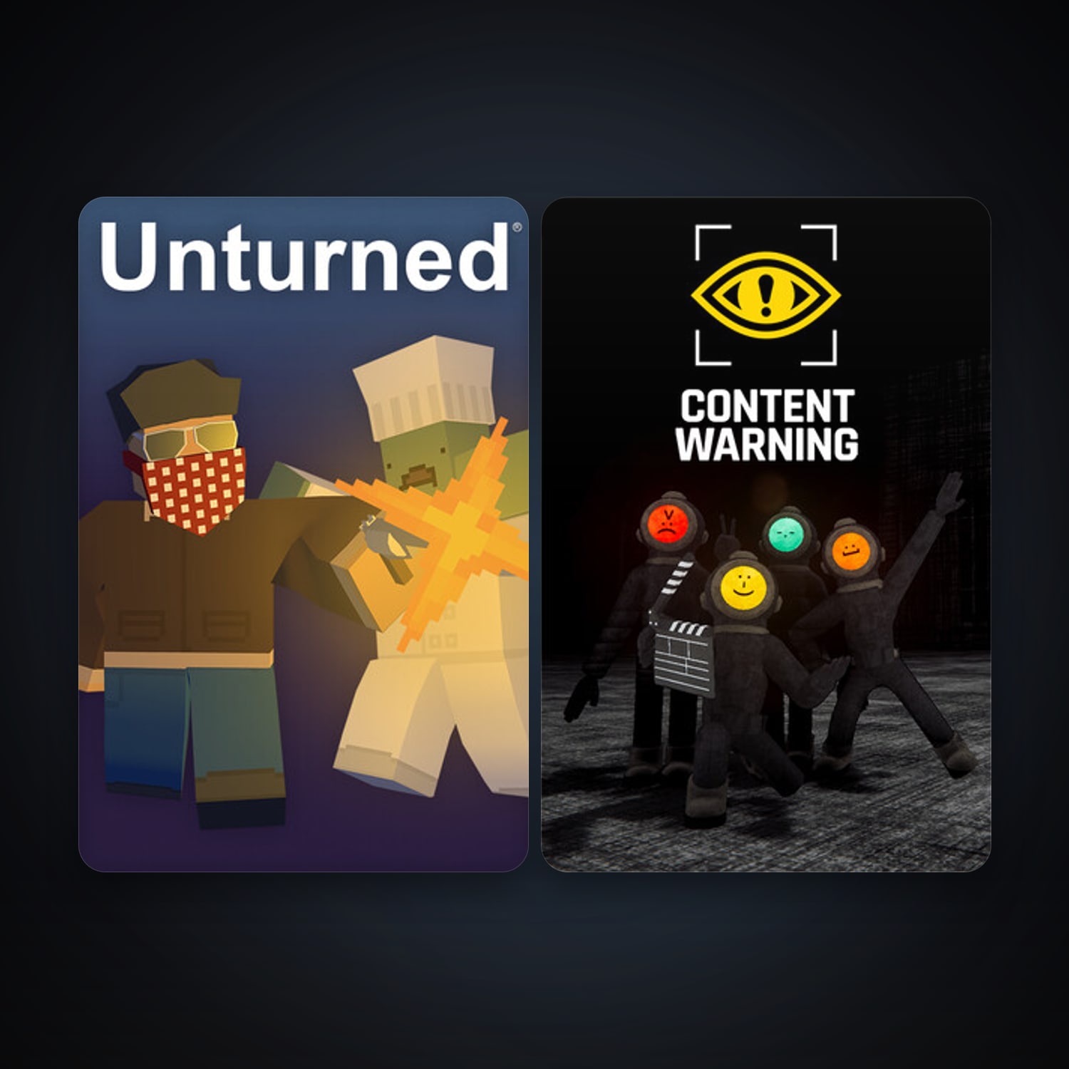 Unturned + Content Warning, 3 games, clean — HabibiAccounts