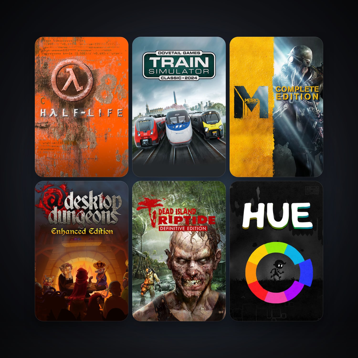 Half-Life + Train Simulator Classic, 22 games, clean — HabibiAccounts