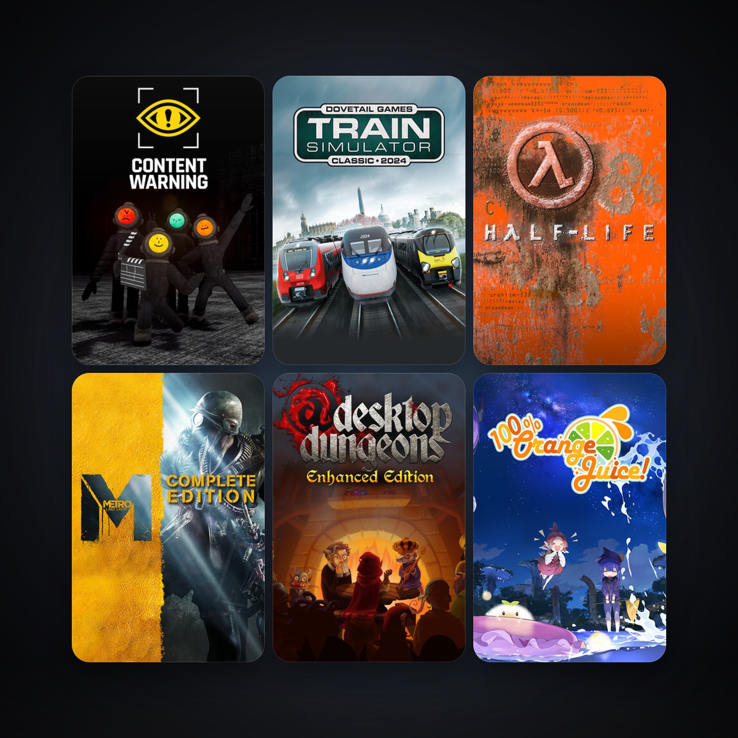 Half-Life + Train Simulator Classic, 24 games, clean — HabibiAccounts