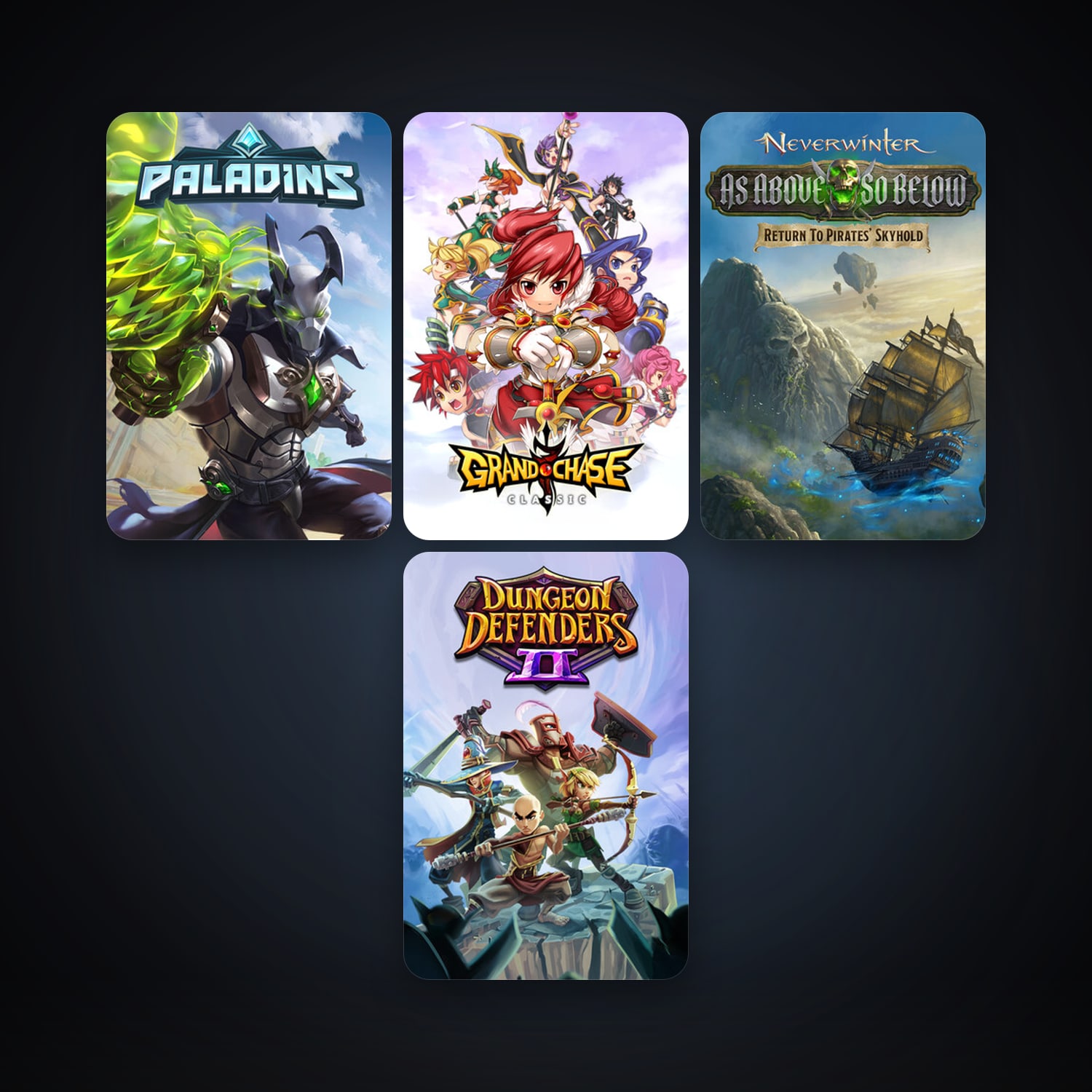 Neverwinter + Dungeon Defenders II, 10 games, clean — HabibiAccounts