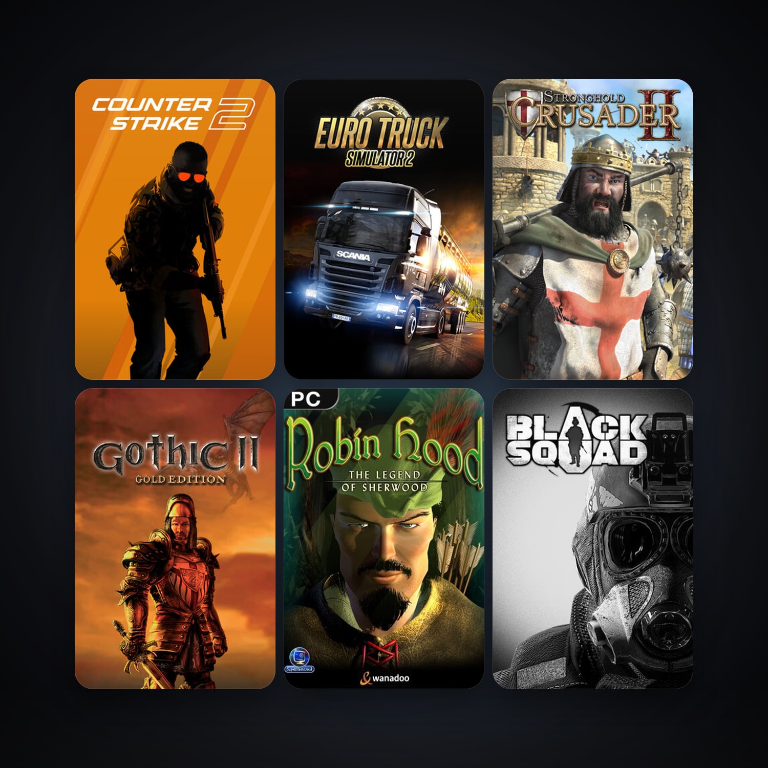 CS2 Prime + Gothic II: Gold Edition, 12 games, clean — HabibiAccounts