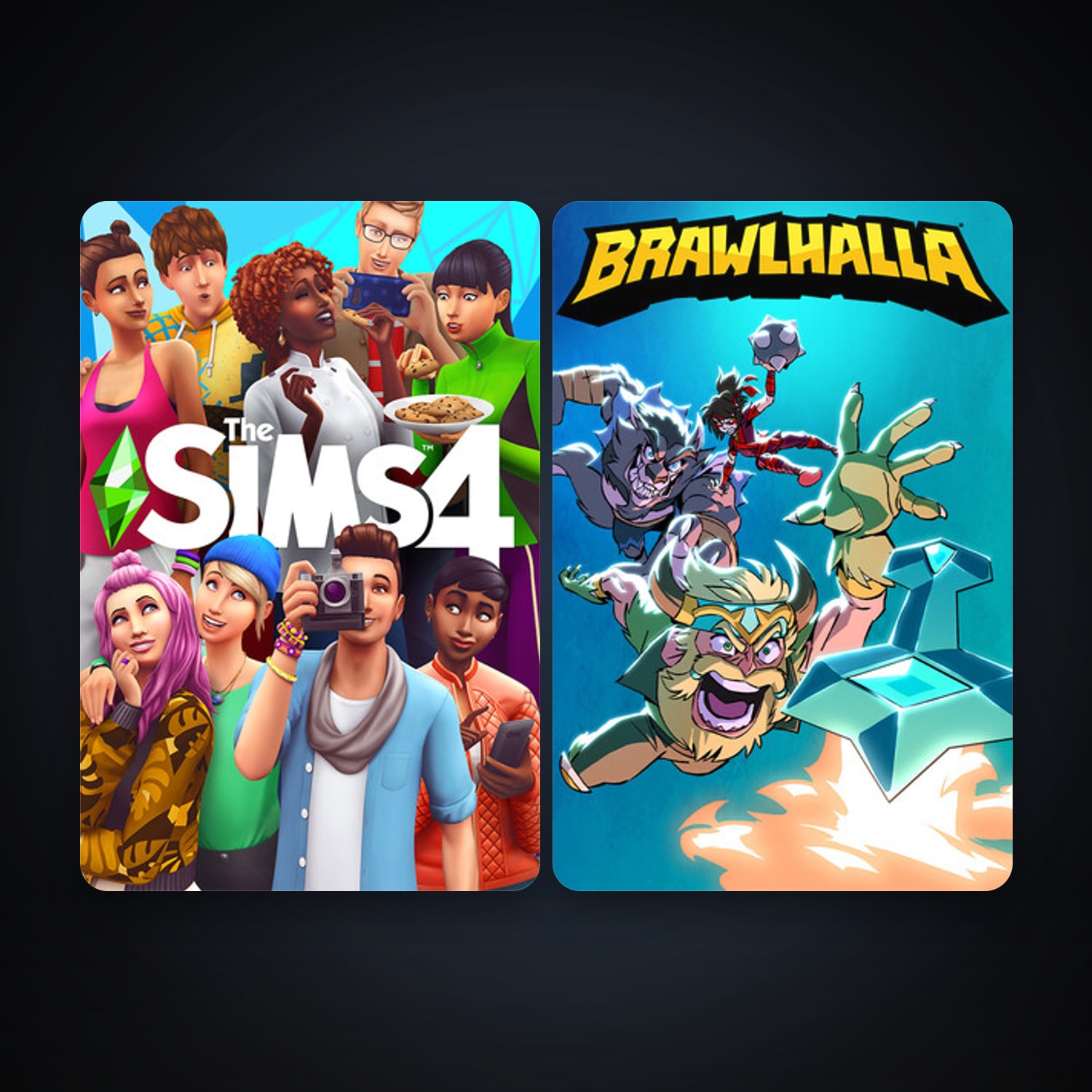 Brawlhalla + The Sims 4, 2 games, clean — HabibiAccounts